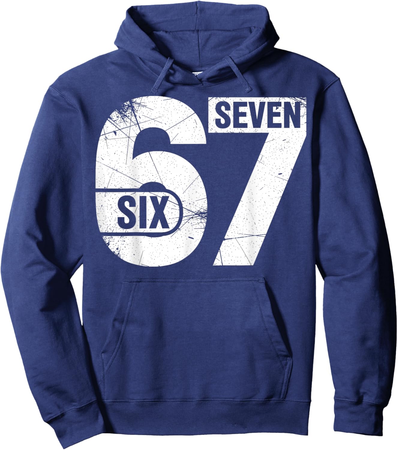Six Seven 67 Funny Meme Hoodie - Hoodie | Navy