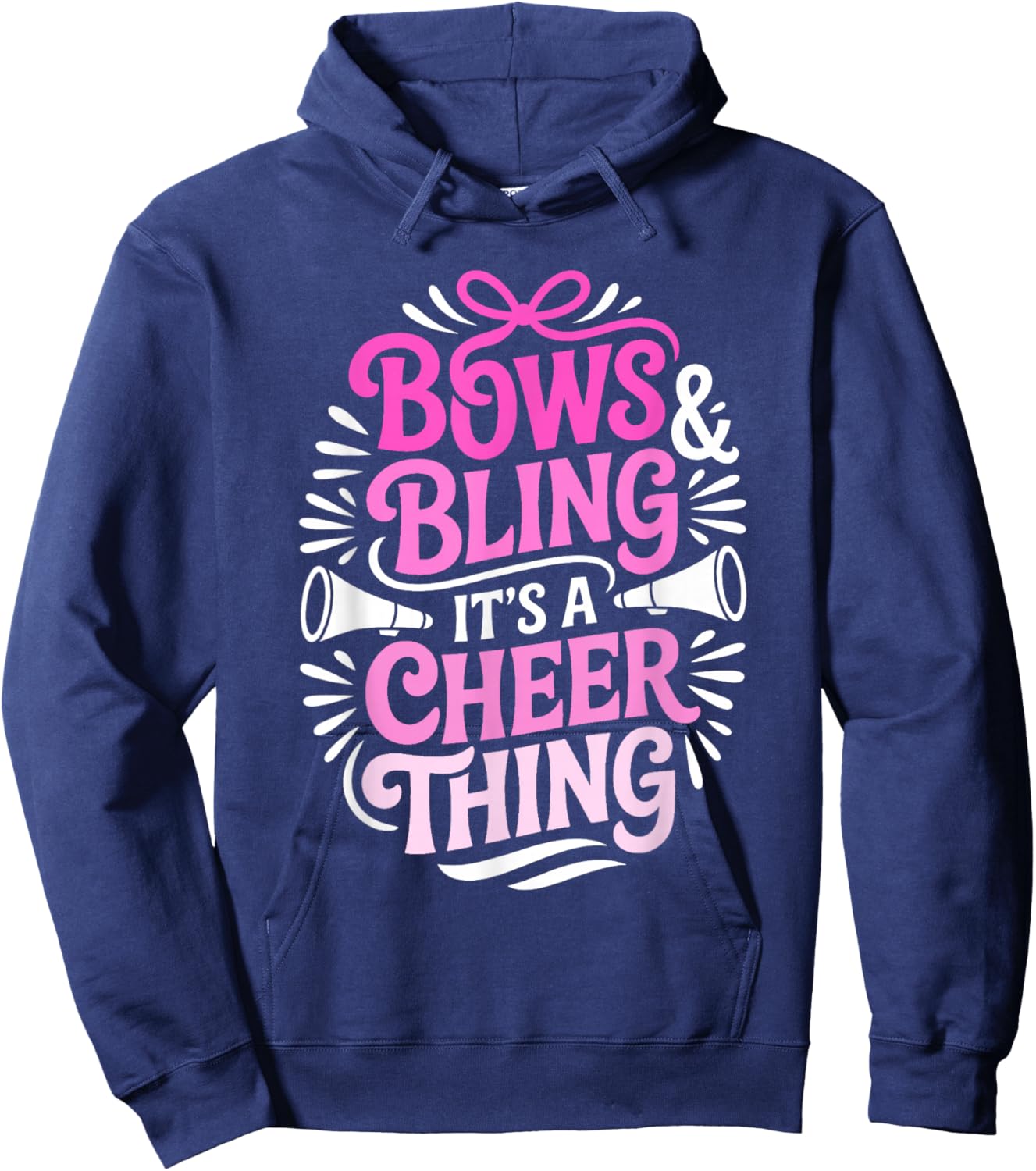 Bows & Bling It's A Cheer Thing Cheerleading Hoodie - Hoodie | Navy