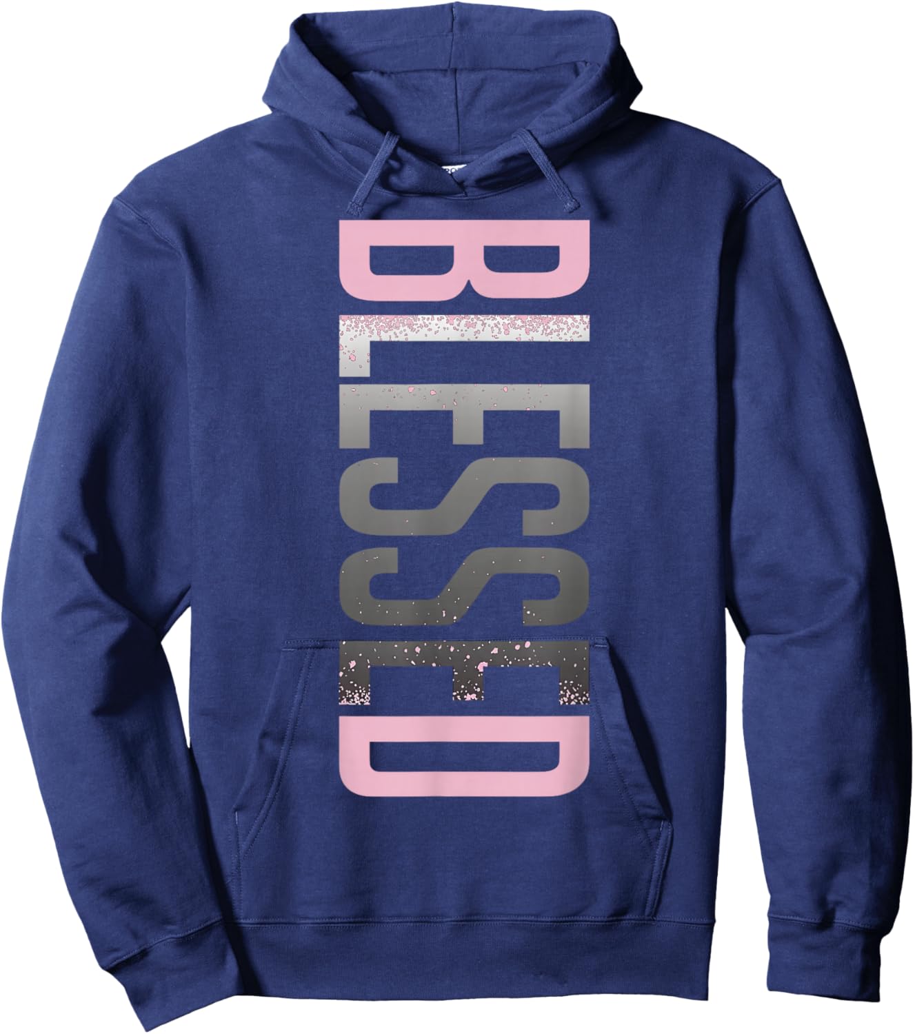 Pink Foam Black White Graphic Match Hoodie - Hoodie | Navy