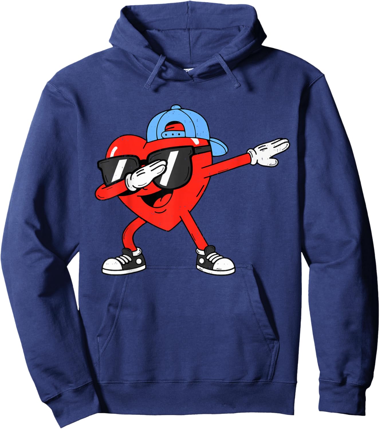 Valentines Day Dabbing Heart Dab Boys Teen Toddler Kids Hoodie - Hoodie | Navy