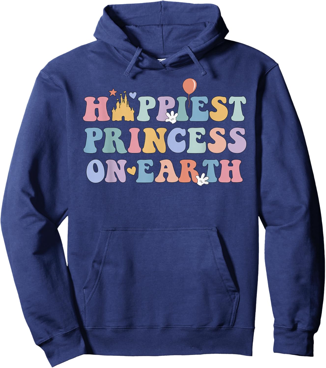 Happiest Princess-On Earth, Christmas Matching Family Trip Hoodie - Hoodie | Navy