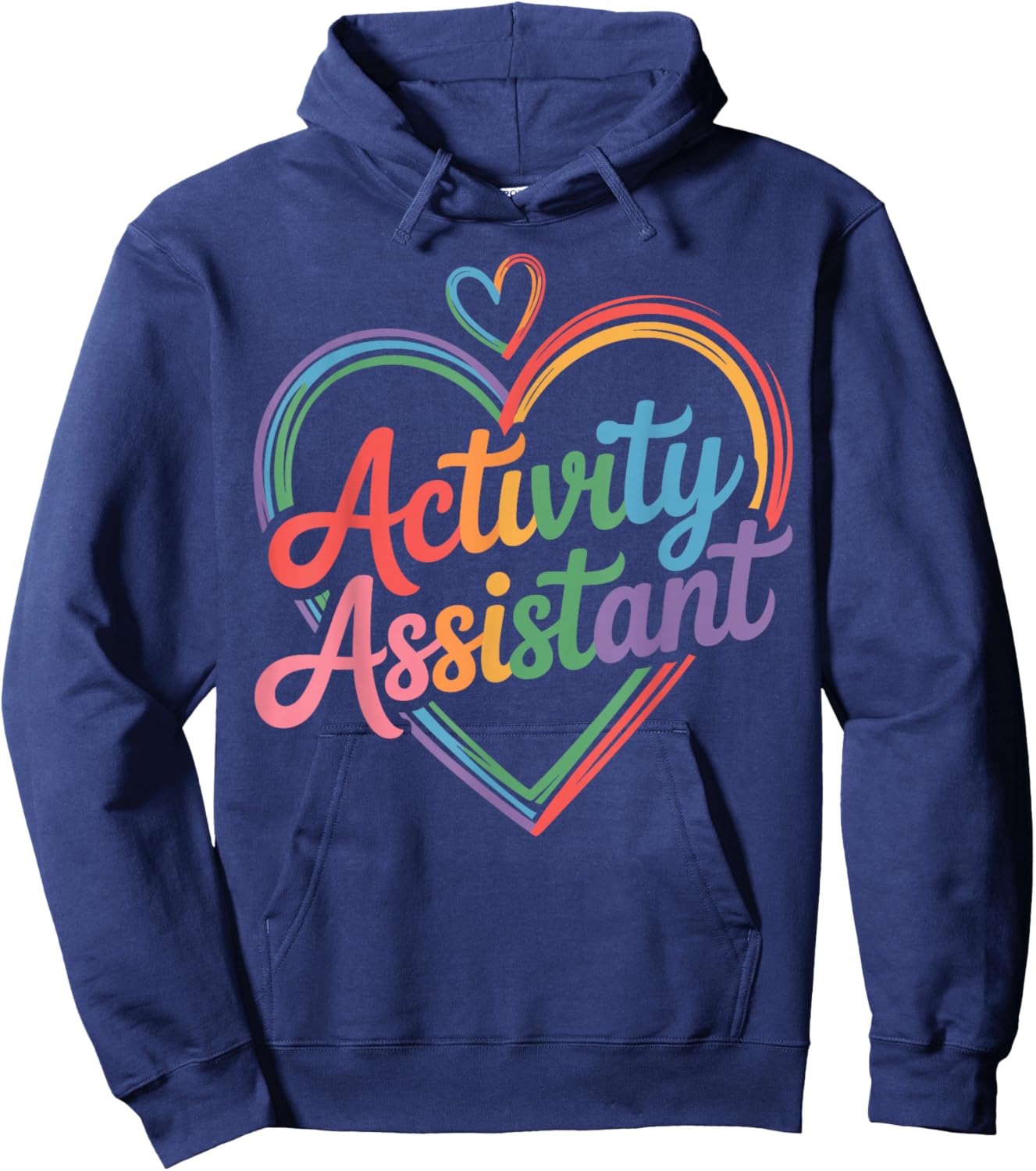 Funny Activity Assistant Heart Hoodie - Hoodie | Navy