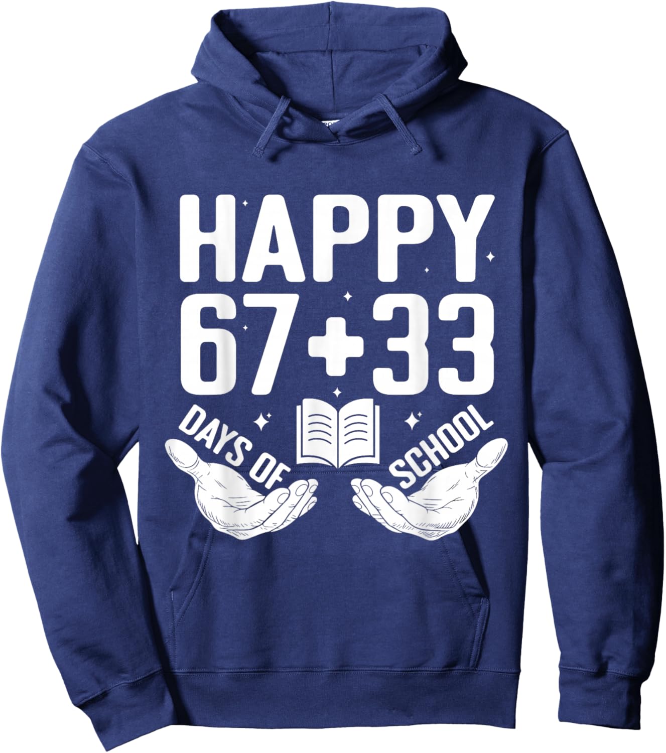 Happy 67 33 Days of School Funny Boys Kids 100th Day Hoodie - Hoodie | Navy