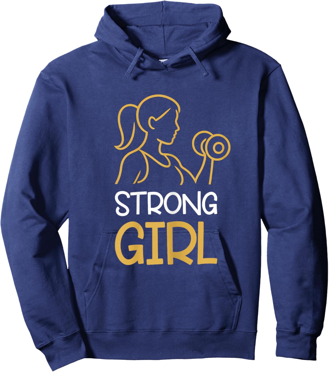 Fitness Gym Motivation - Strong Girl Hoodie - Hoodie | Navy