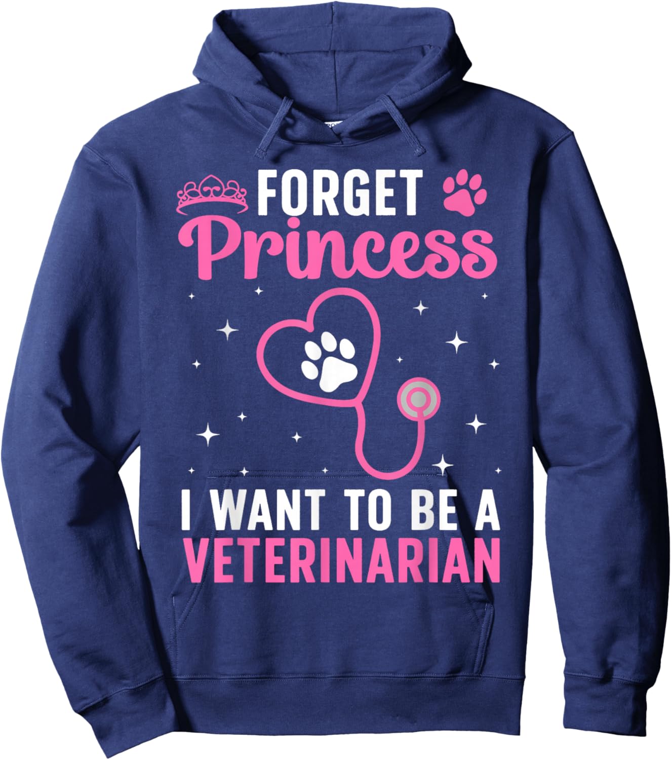 Cute Veterinarian Art Girls Veterinarian Student Hoodie - Hoodie | Navy