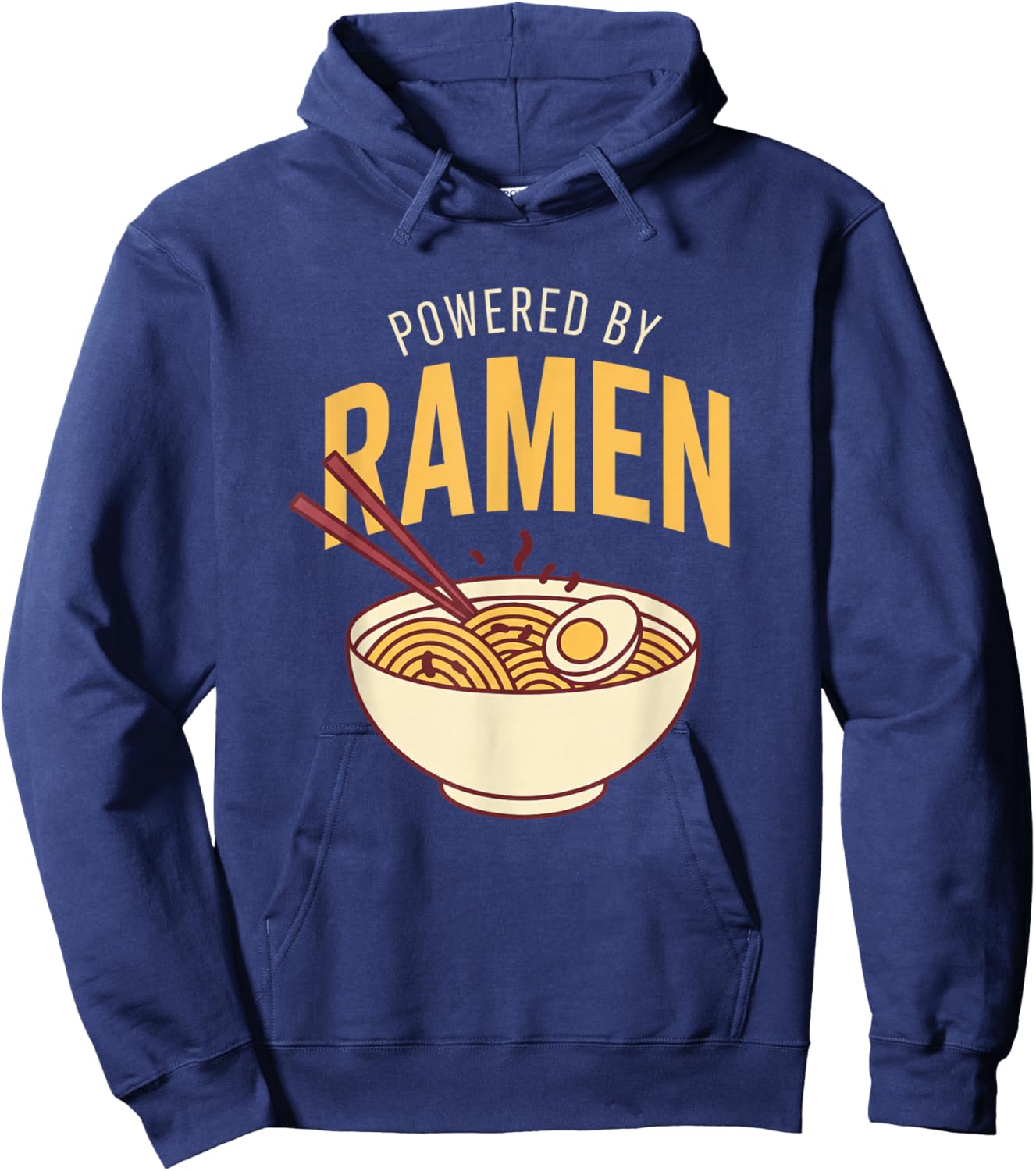 Anime Powered by Ramen Japanese Ramen Noodles Otaku Bowl Hoodie - Hoodie | Navy