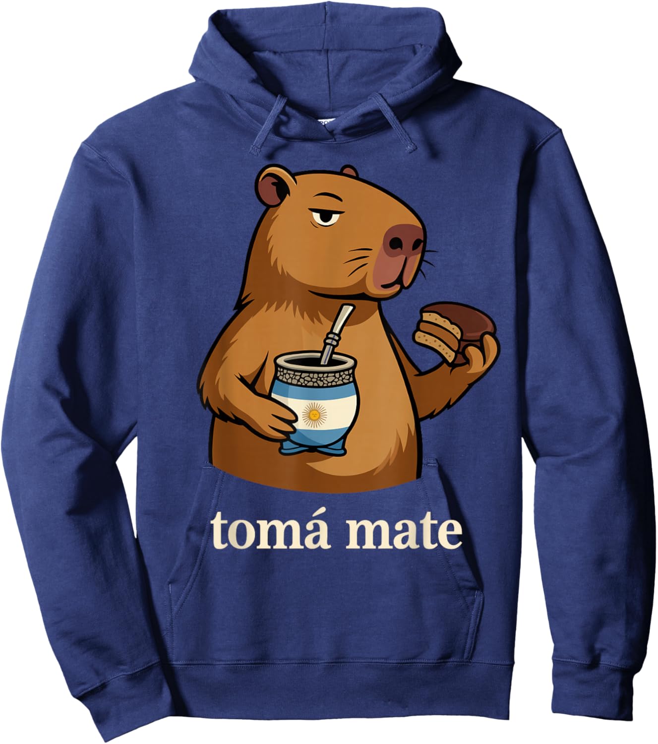Argentinian Capybara Yerba Mate Argentina Argentine Alfajor Hoodie - Hoodie | Navy