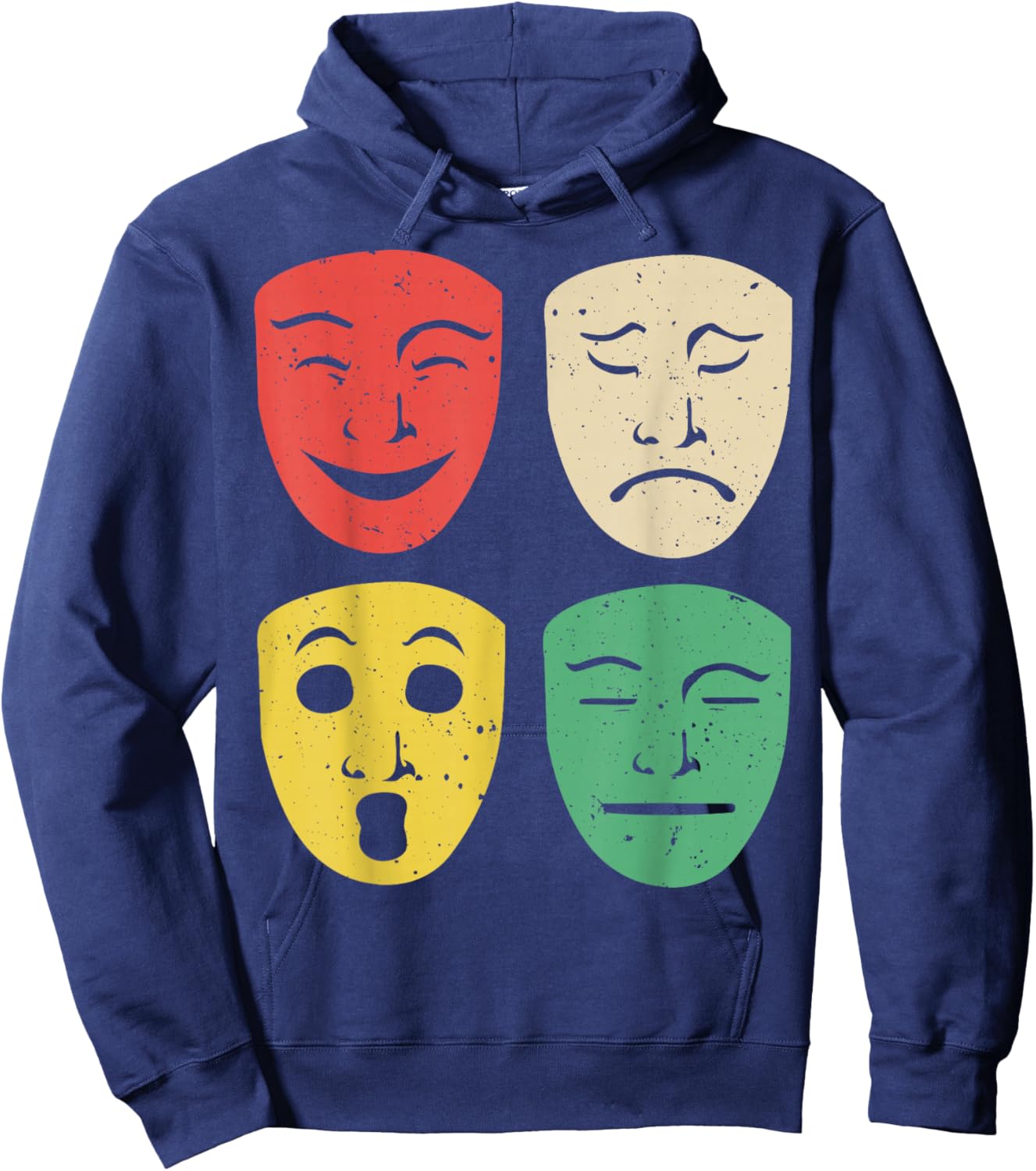 Cool Musical Theater Art Women Broadway Mask Theatre Hoodie - Hoodie | Navy