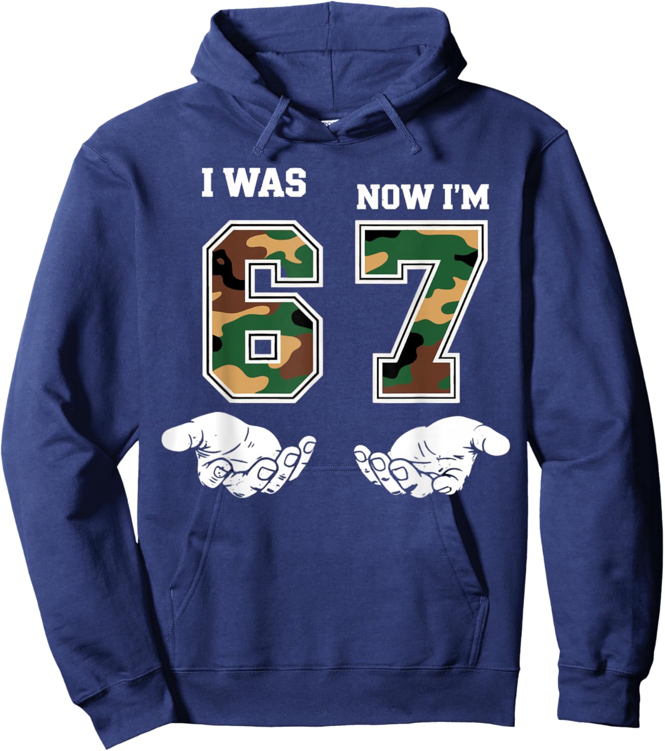 I was 6 Now I'm 7 Birthday Boys Kids 67 Meme Six Seven 6 7 Hoodie - Hoodie | Navy