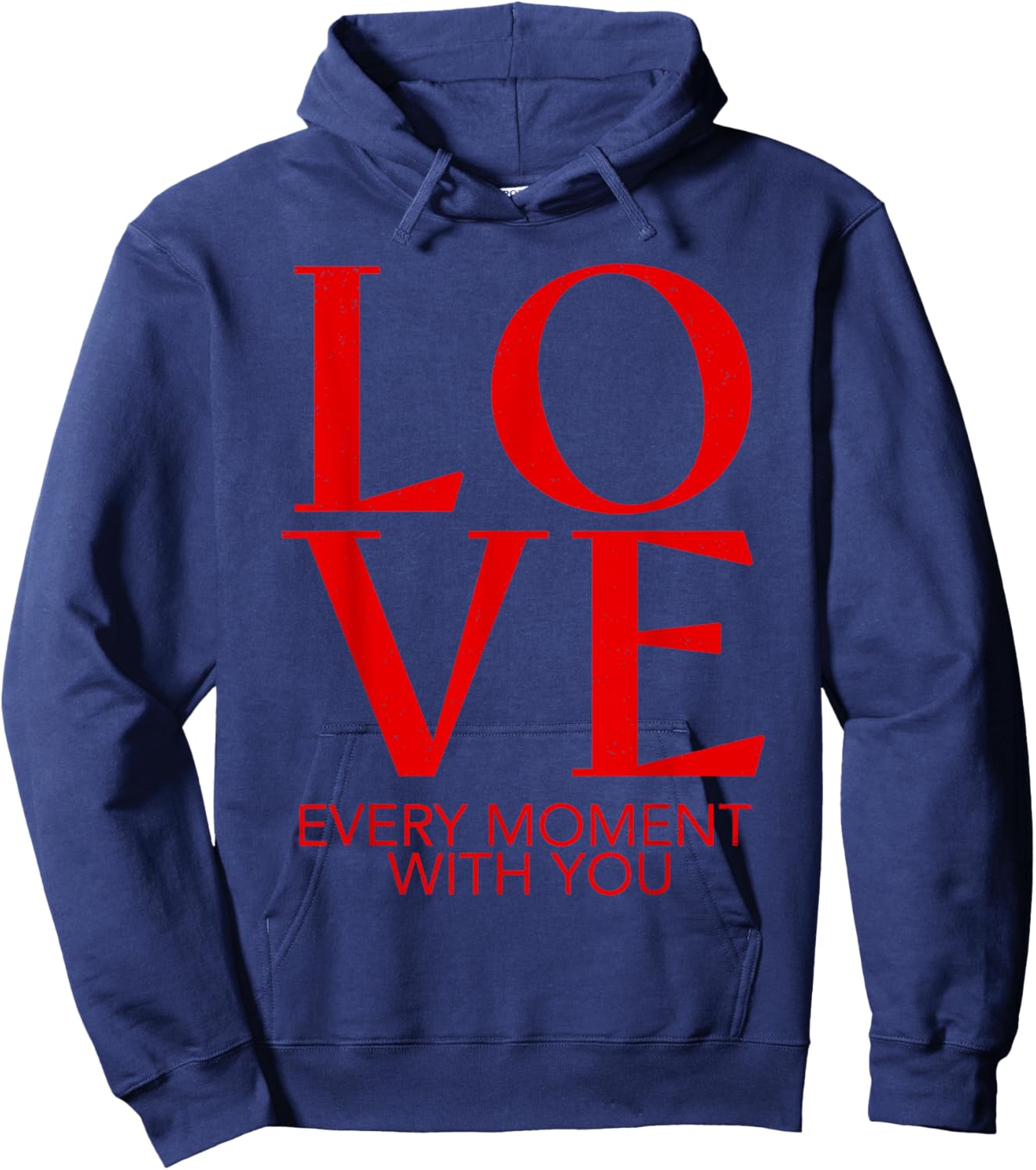 Valentines Day Love Every Moment with You Couple Design Hoodie - Hoodie | Navy