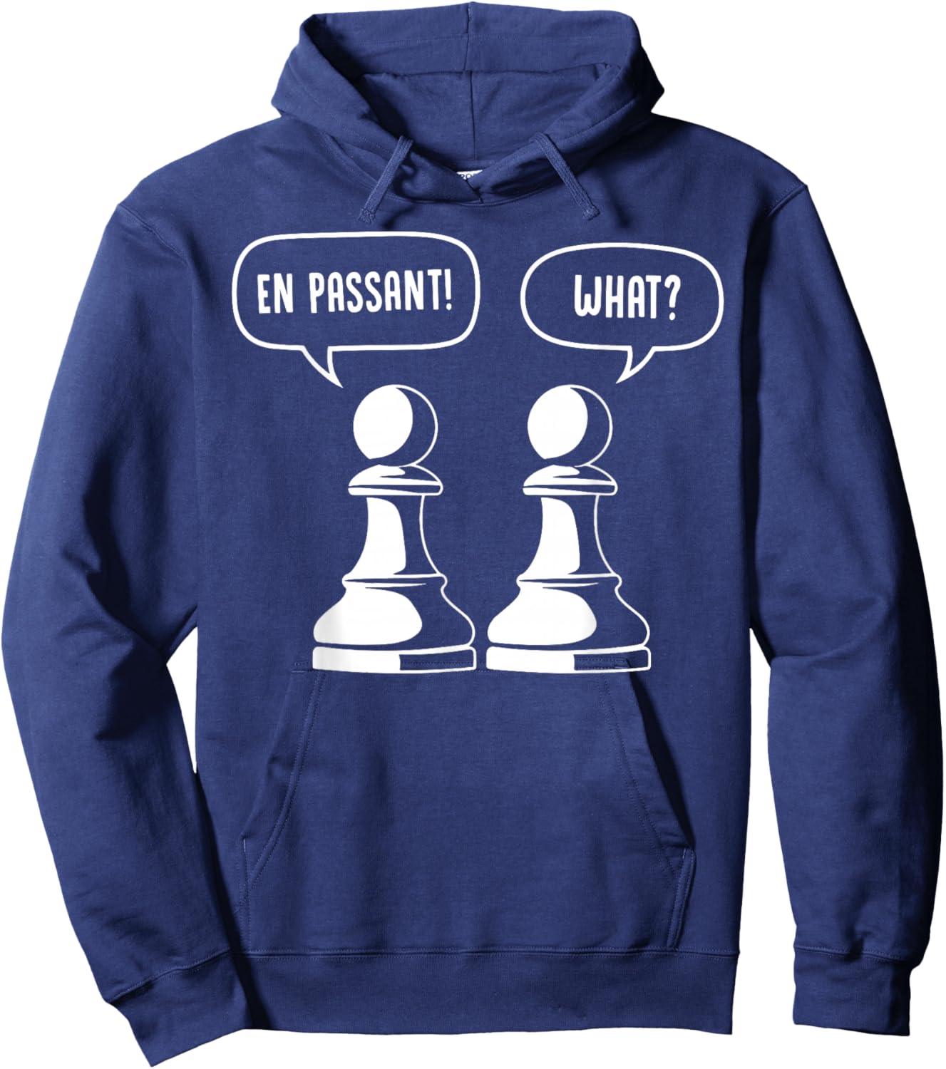 Funny Chess Graphic Pawn Pun En Passant Chess Joke Lover Hoodie - Hoodie | Navy
