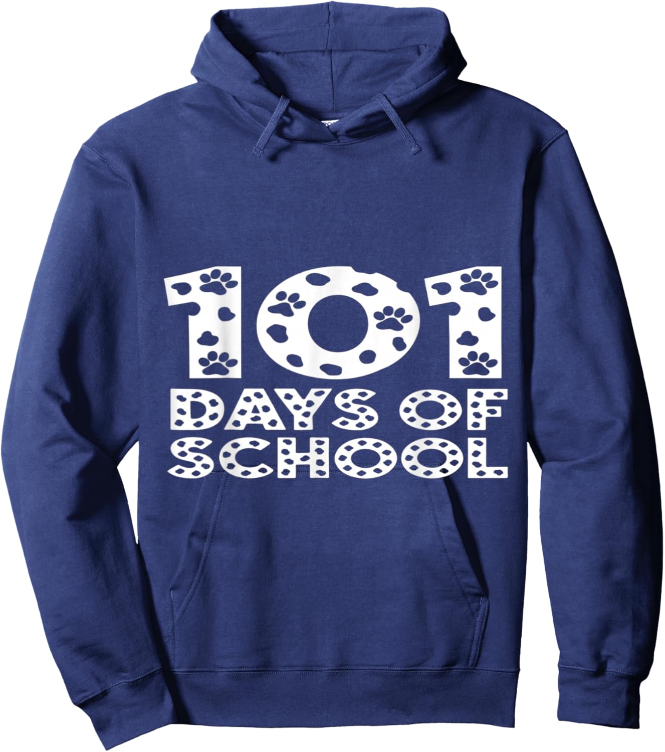 Happy 101 Days School Cute Dog 100 Days Smarter Student Kids Hoodie - Hoodie | Navy
