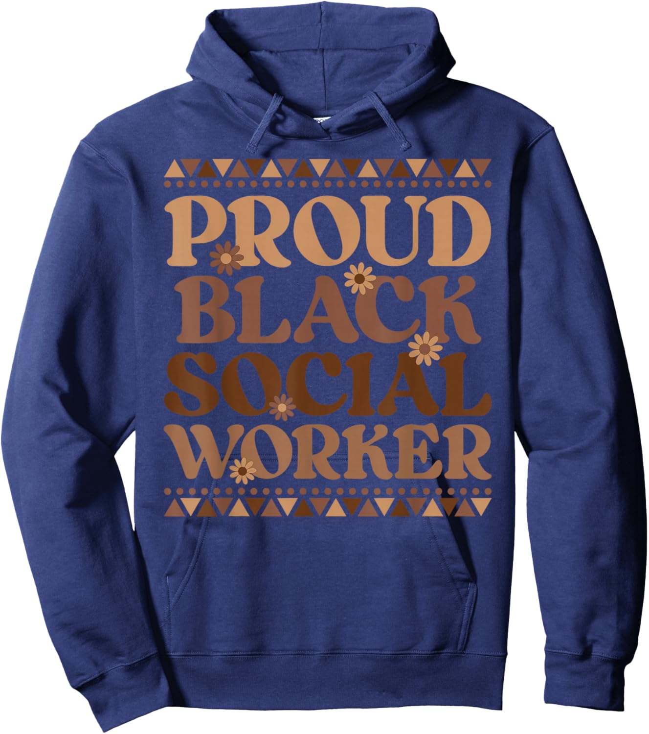 Proud Black Social Worker Melanin Social Workers Hoodie - Hoodie | Navy