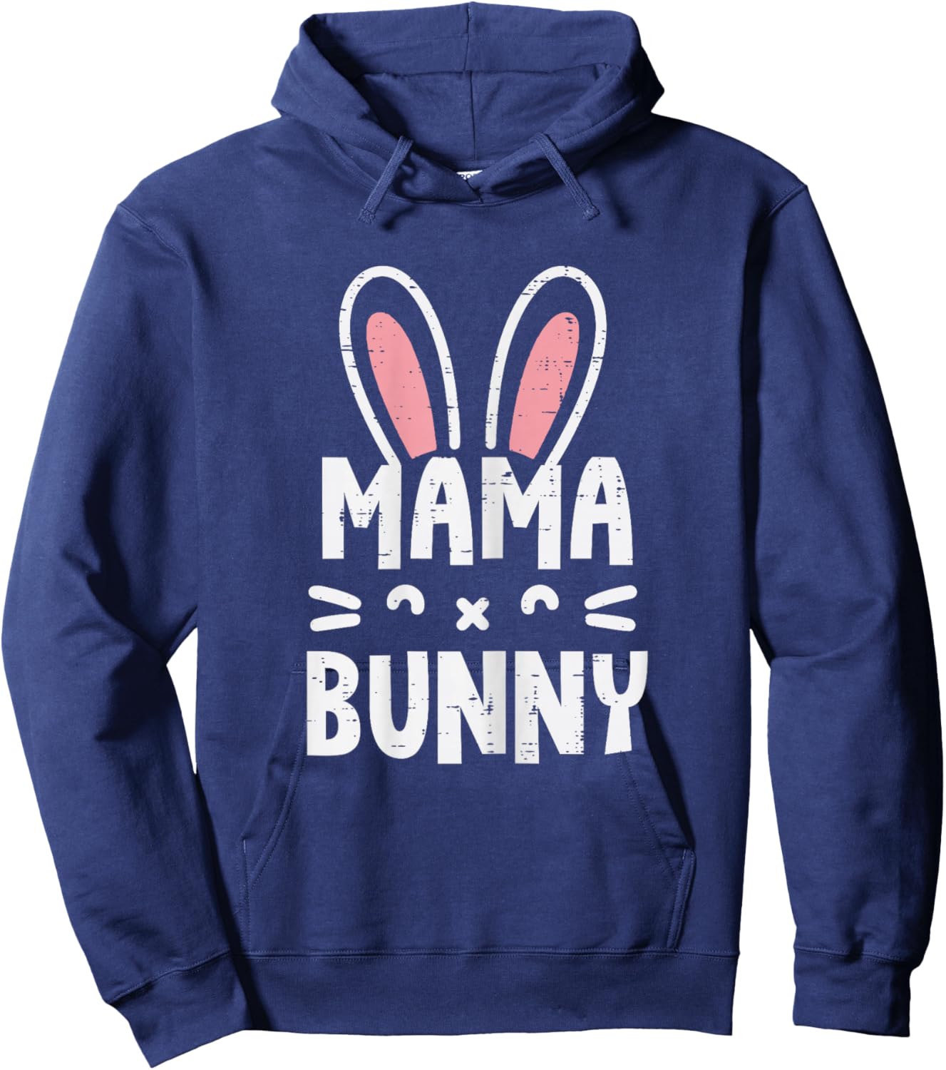 Easter Mama Bunny Ears Cute Family Matching Mom Mommy Women Hoodie - Hoodie | Navy