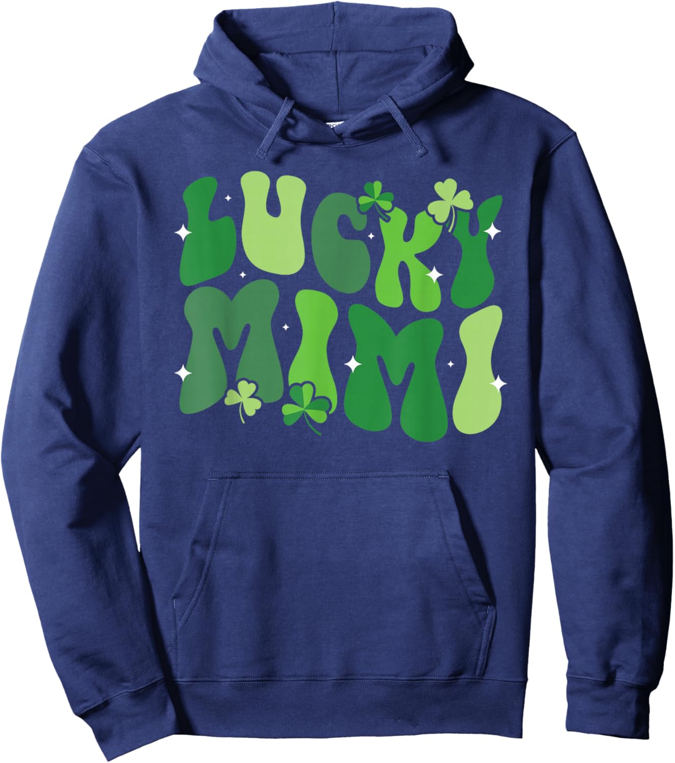 Lucky Mimi St. Patrick's Day Mimi Grandma Shamrock Hoodie - Hoodie | Navy