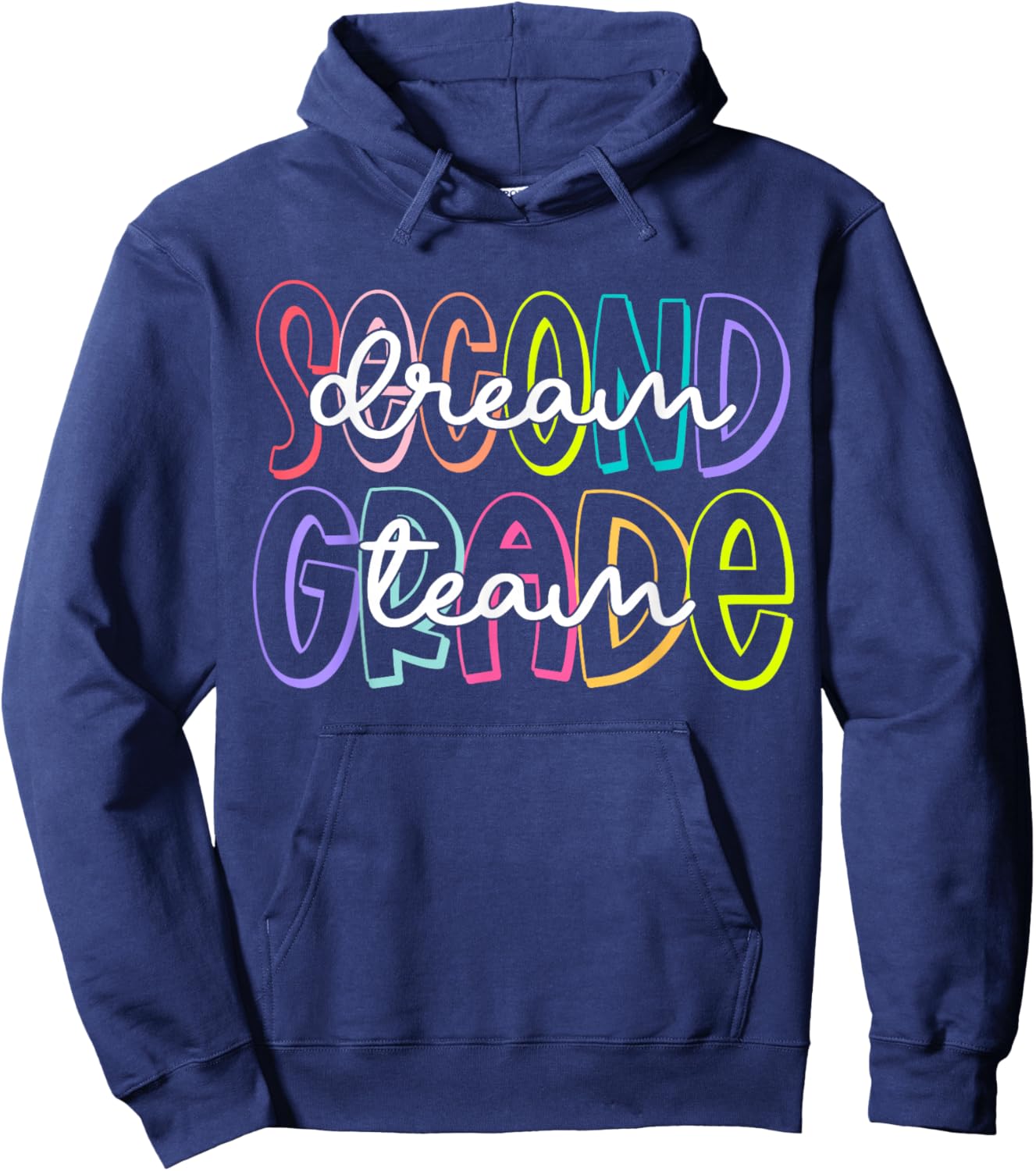 Second 2nd Grade Dream Team Teacher First Day of School Kids Hoodie - Hoodie | Navy
