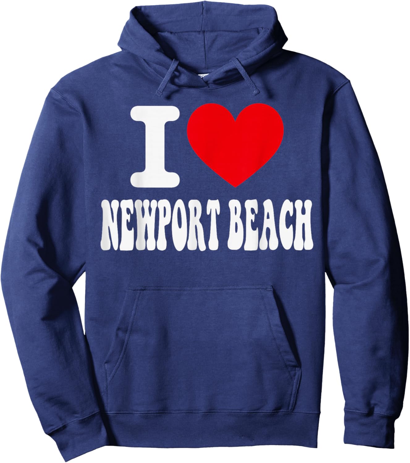 I Love Newport Beach California Heart Souvenir CA City Pride Hoodie - Hoodie | Navy