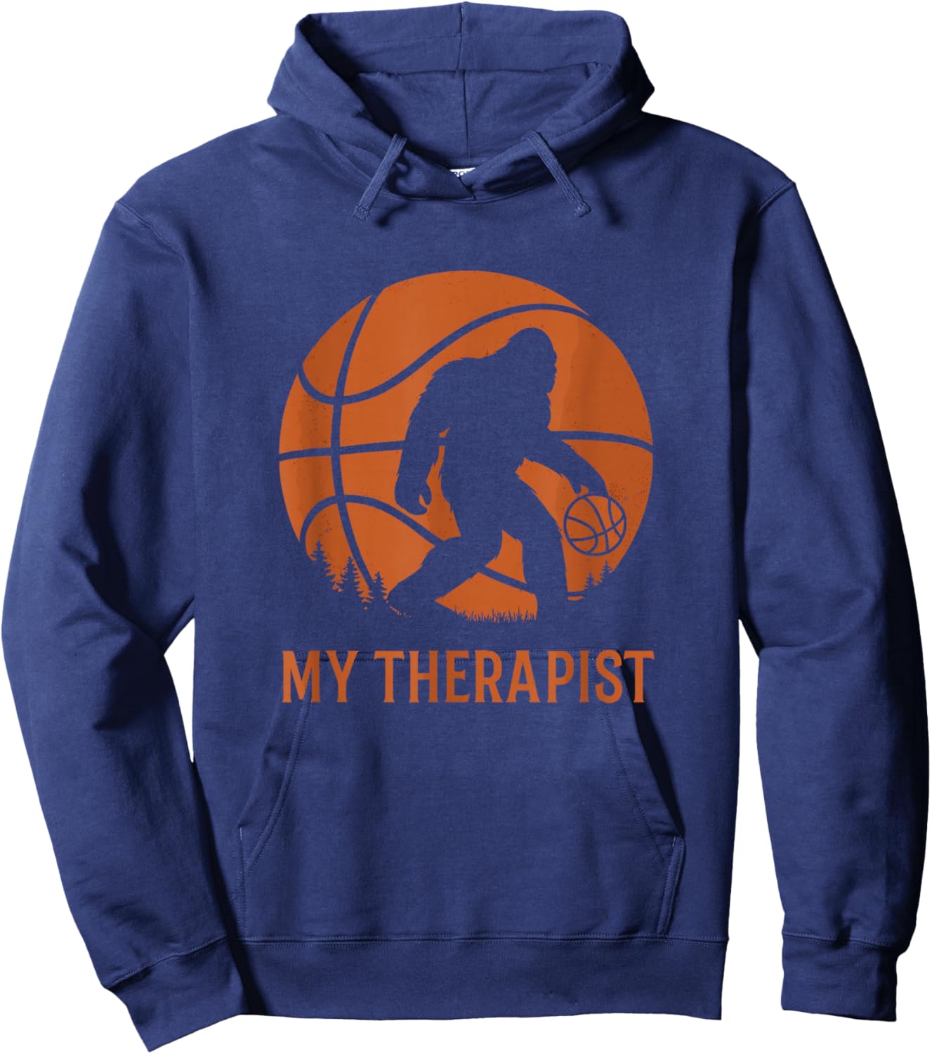 Bigfoot Basketball Players Men Women Kids Hoodie - Hoodie | Navy