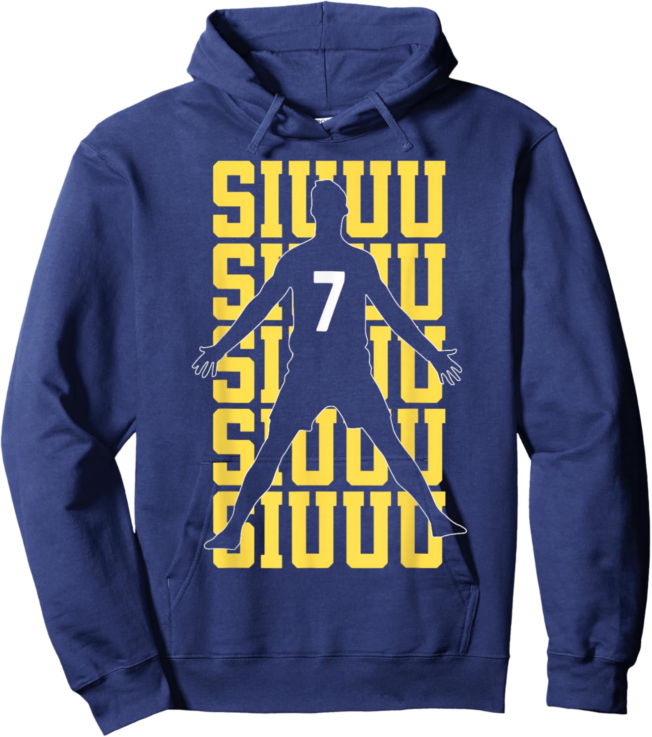 Siuuuu Funny Soccer Present for Soccer Lovers Fan Kids Boys Hoodie - Hoodie | Navy