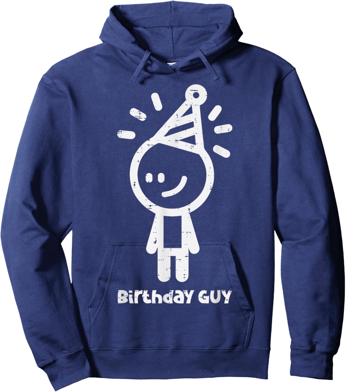 Stickman Birthday Guy Funny Sitck Man Party Men Boys Kids Hoodie - Hoodie | Navy