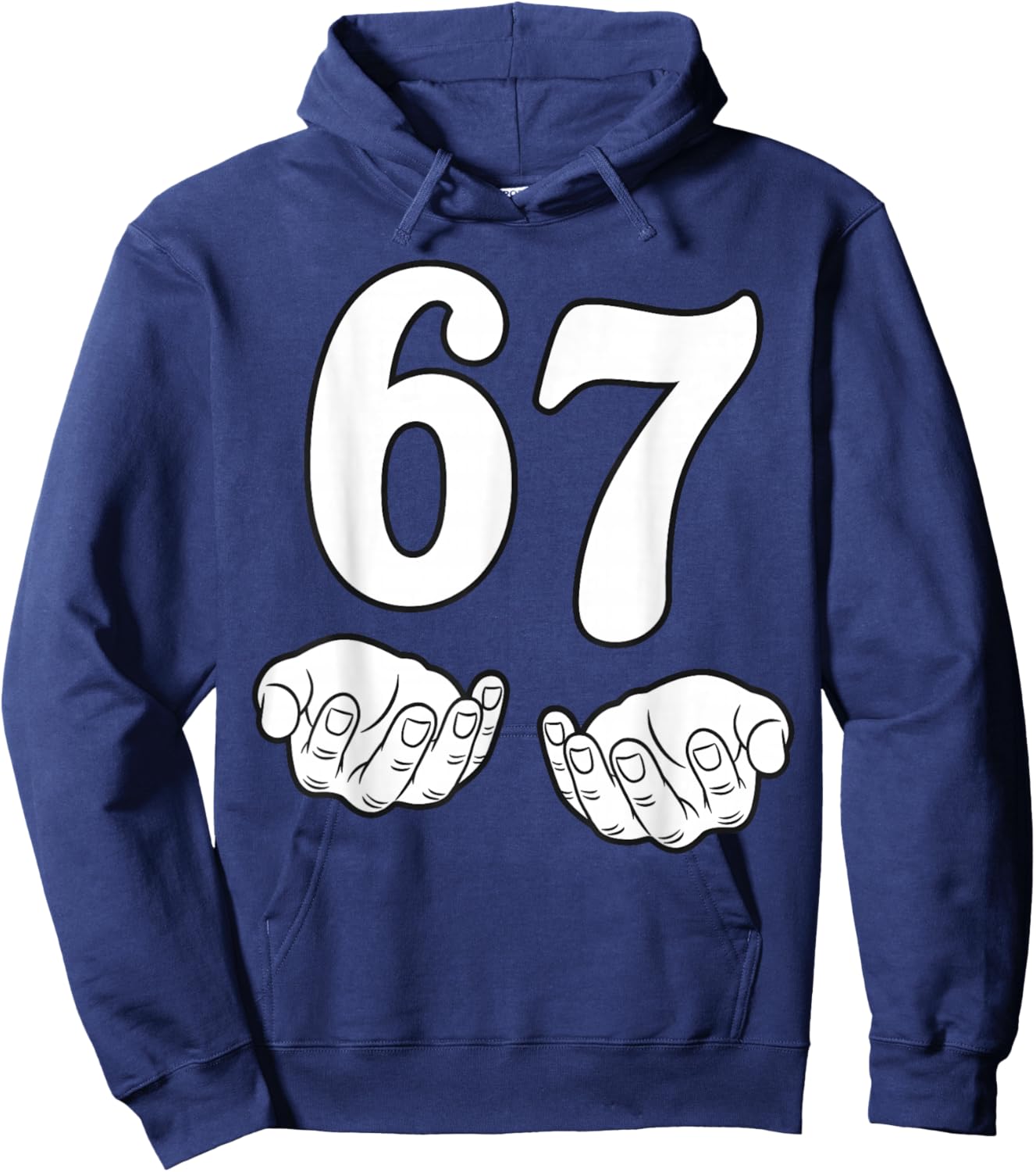 Six Seven 6 7 Funny 67 Gen Alpha Slang 6-7 Meme School Hoodie - Hoodie | Navy