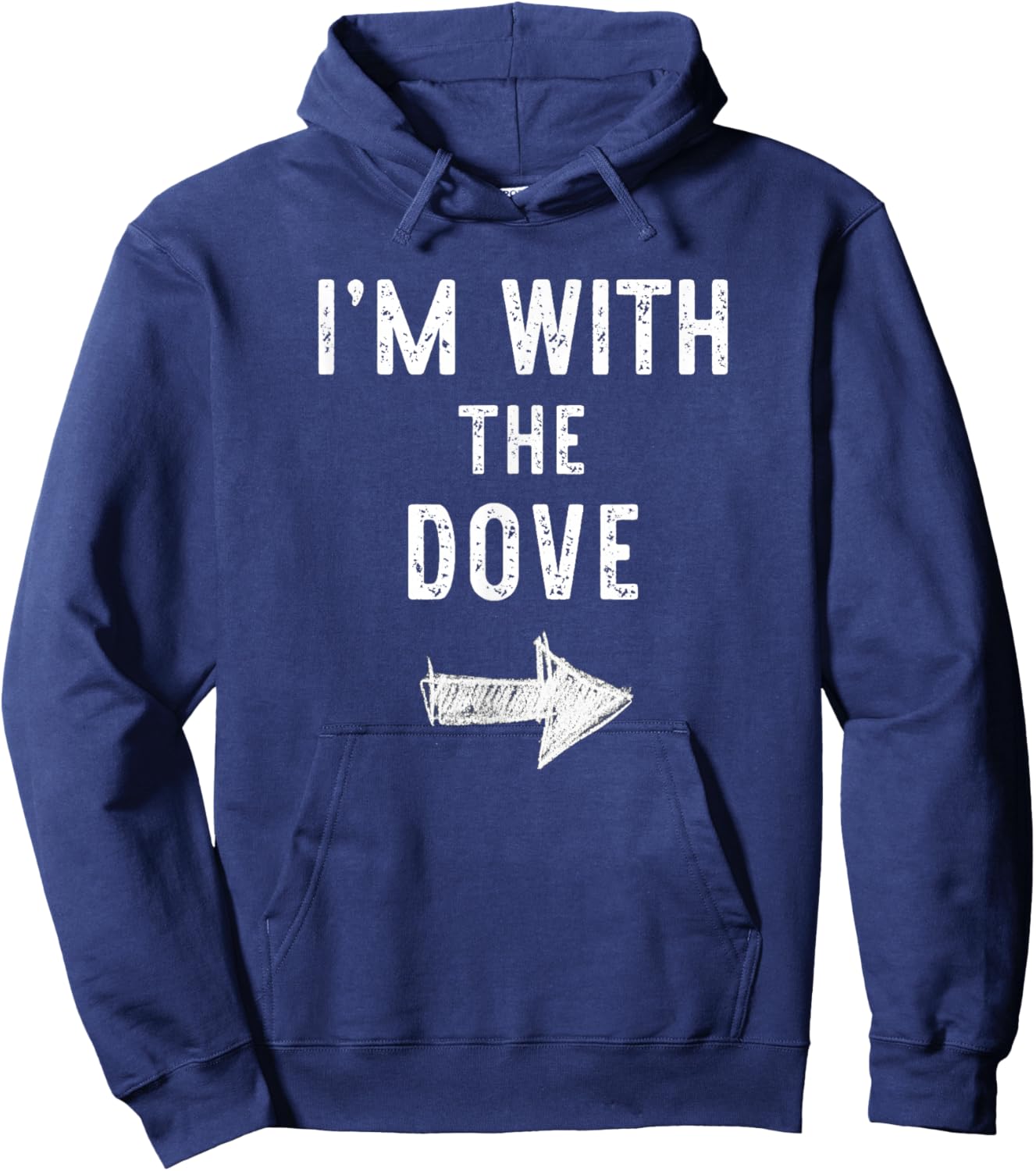I’m with The Dove Funny Halloween Couple Costume Hoodie - Hoodie | Navy