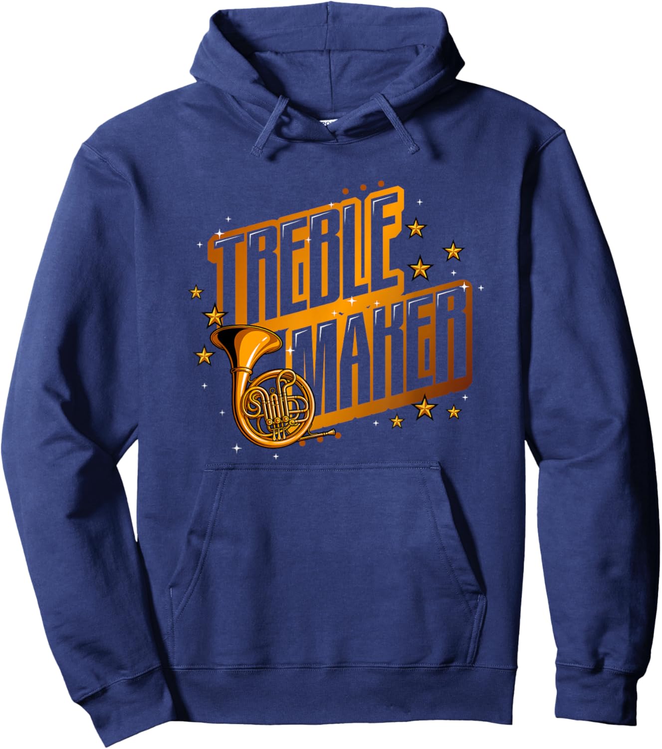 French Horn Musician Treble Maker Hoodie - Hoodie | Navy