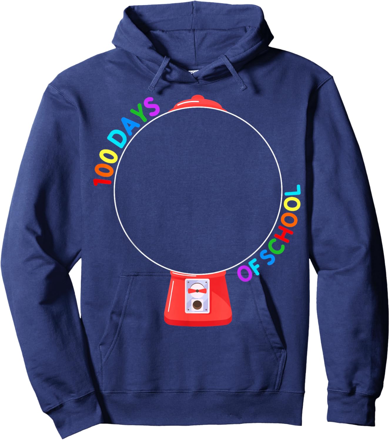 100 Days of School Gumball Machine 100th Day of School Kids Hoodie - Hoodie | Navy