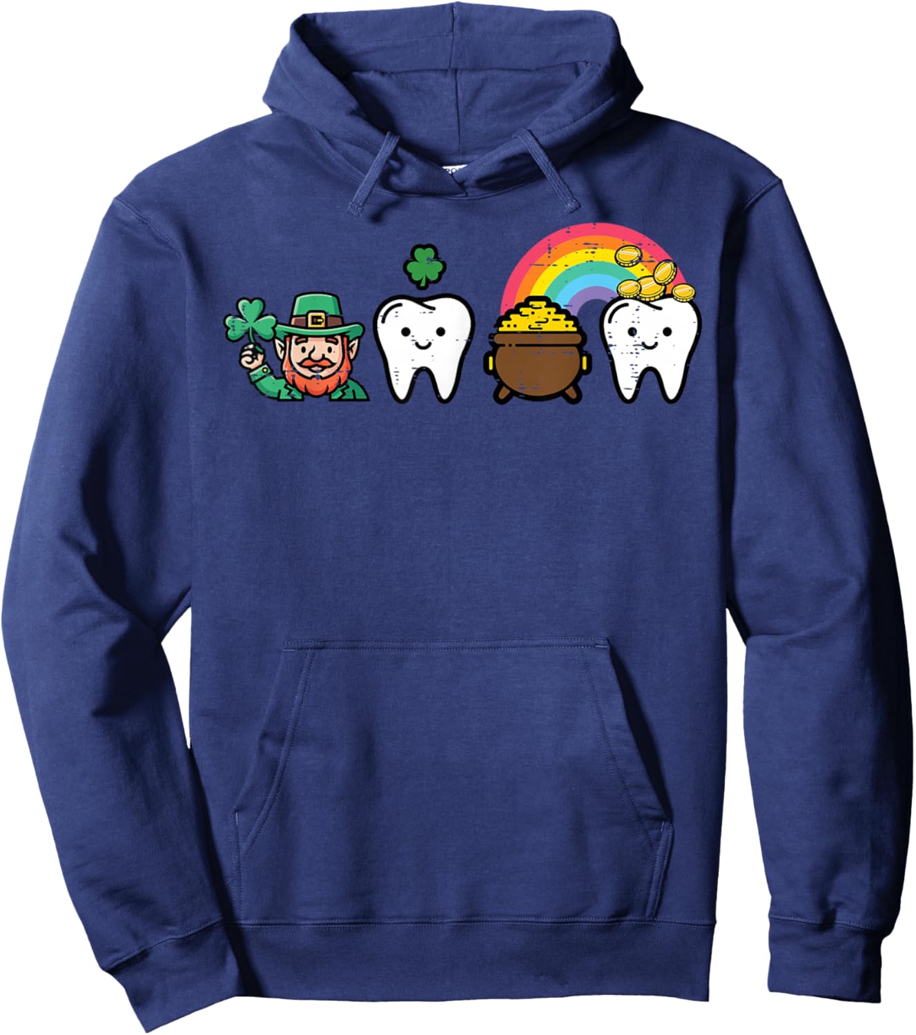 St Patricks Day Dentist Teeth Saint Pattys Dental Women Men Hoodie - Hoodie | Navy
