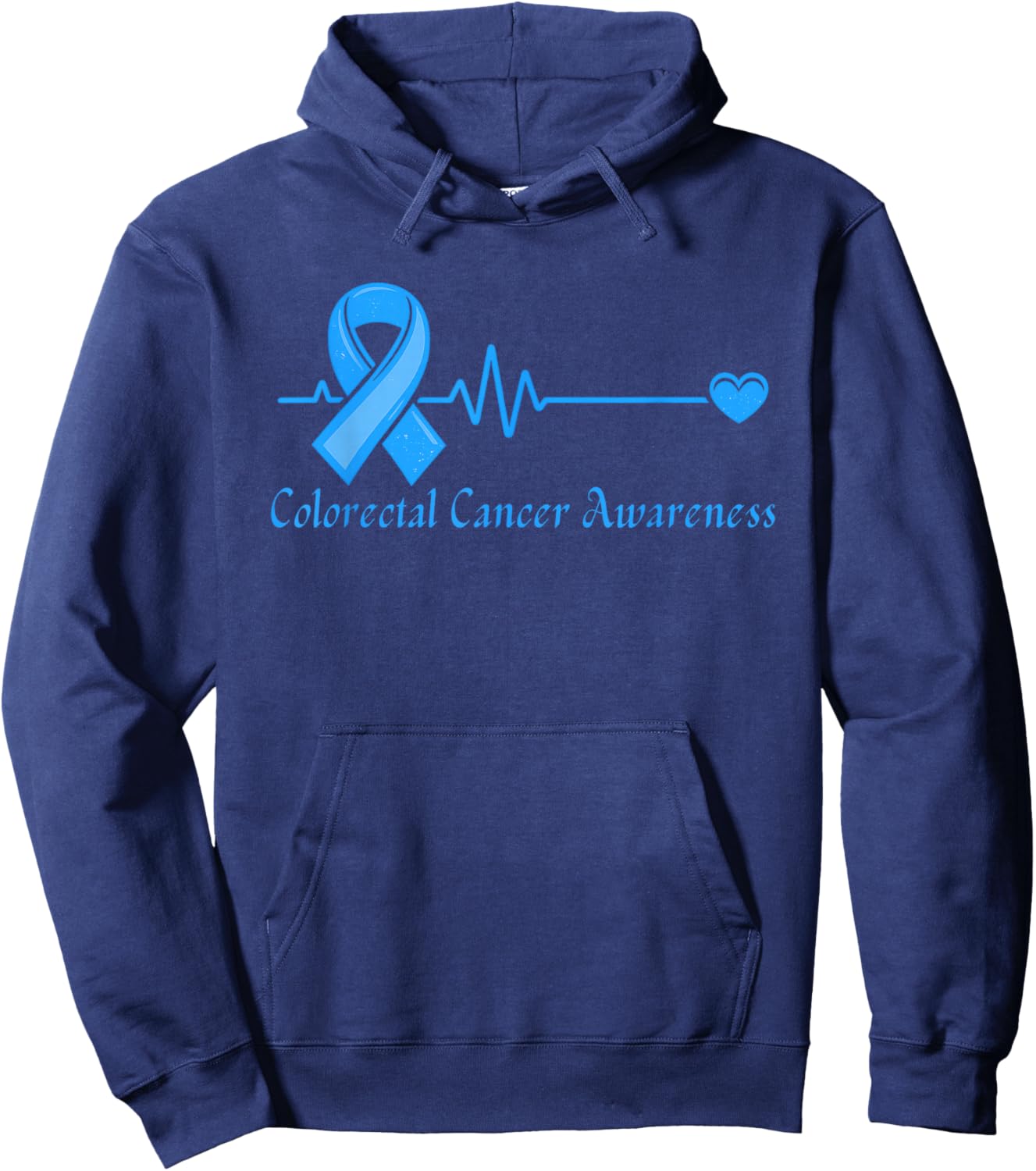Heart Ribbon Hoodie - Hoodie | Navy