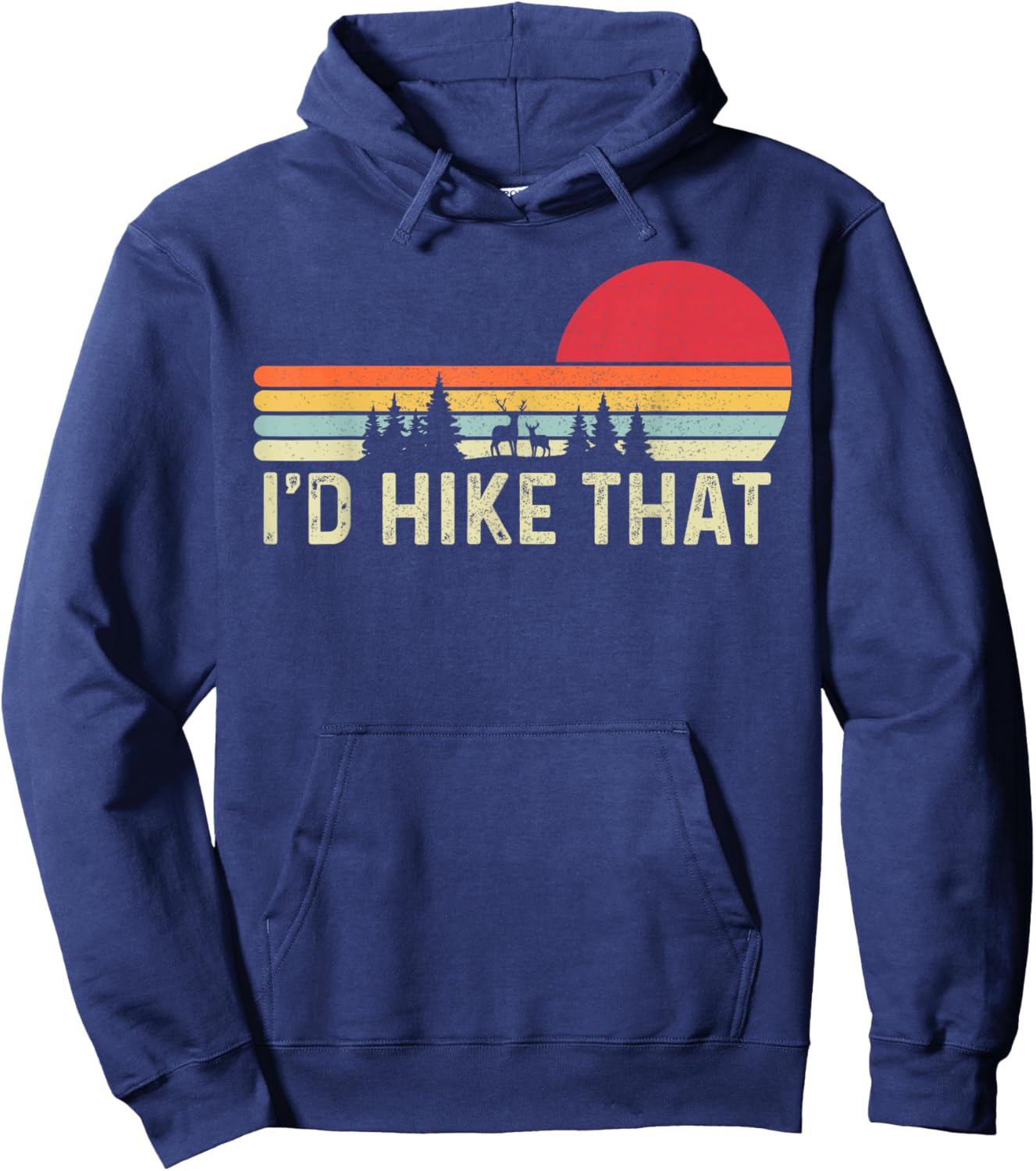 Hiking Society I'd Hike That Mountain Hiking Outdoor Hiker Hoodie - Hoodie | Navy