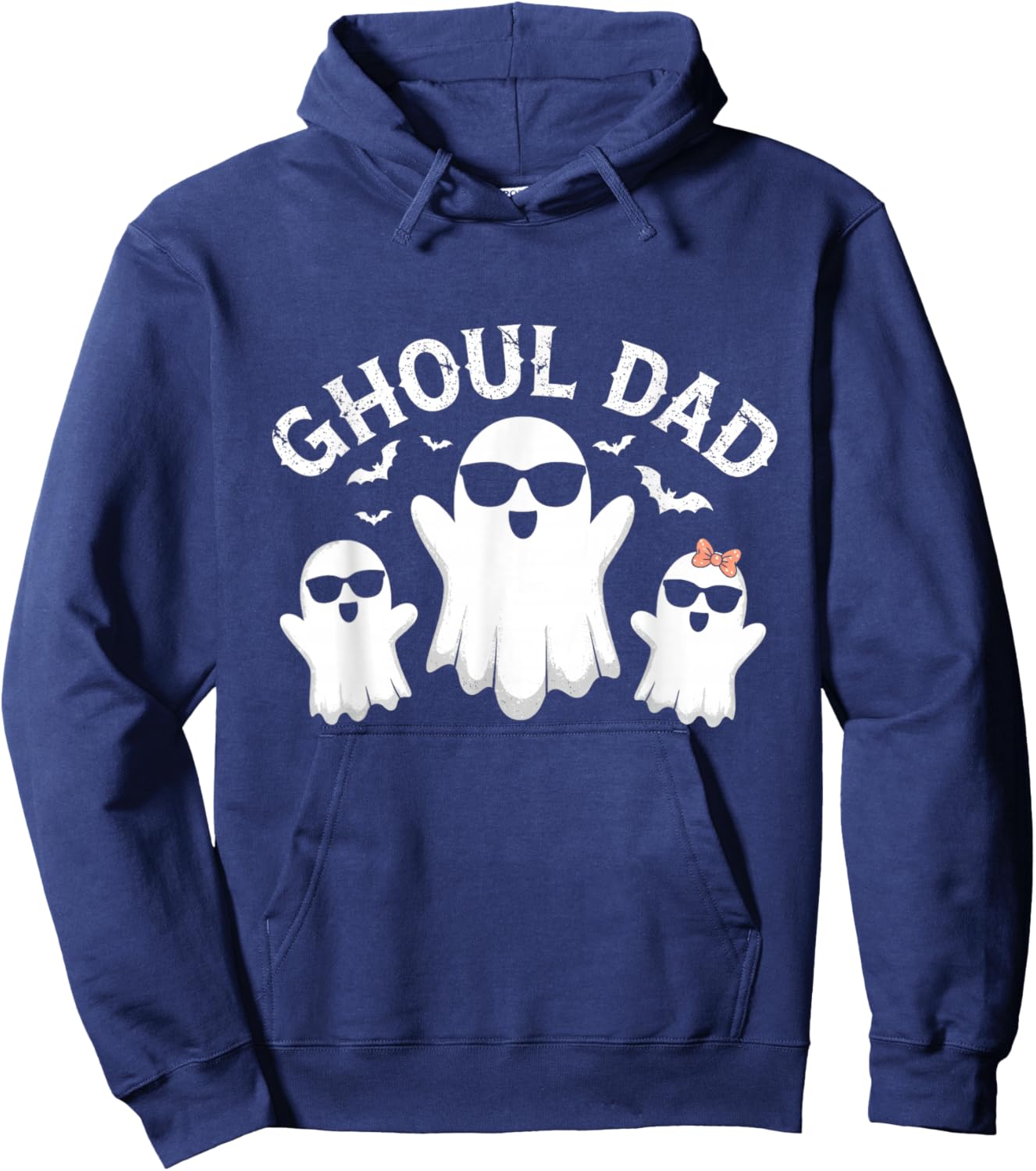 Ghoul Dad Vintage Daddy Ghost Funny Halloween Hoodie - Hoodie | Navy