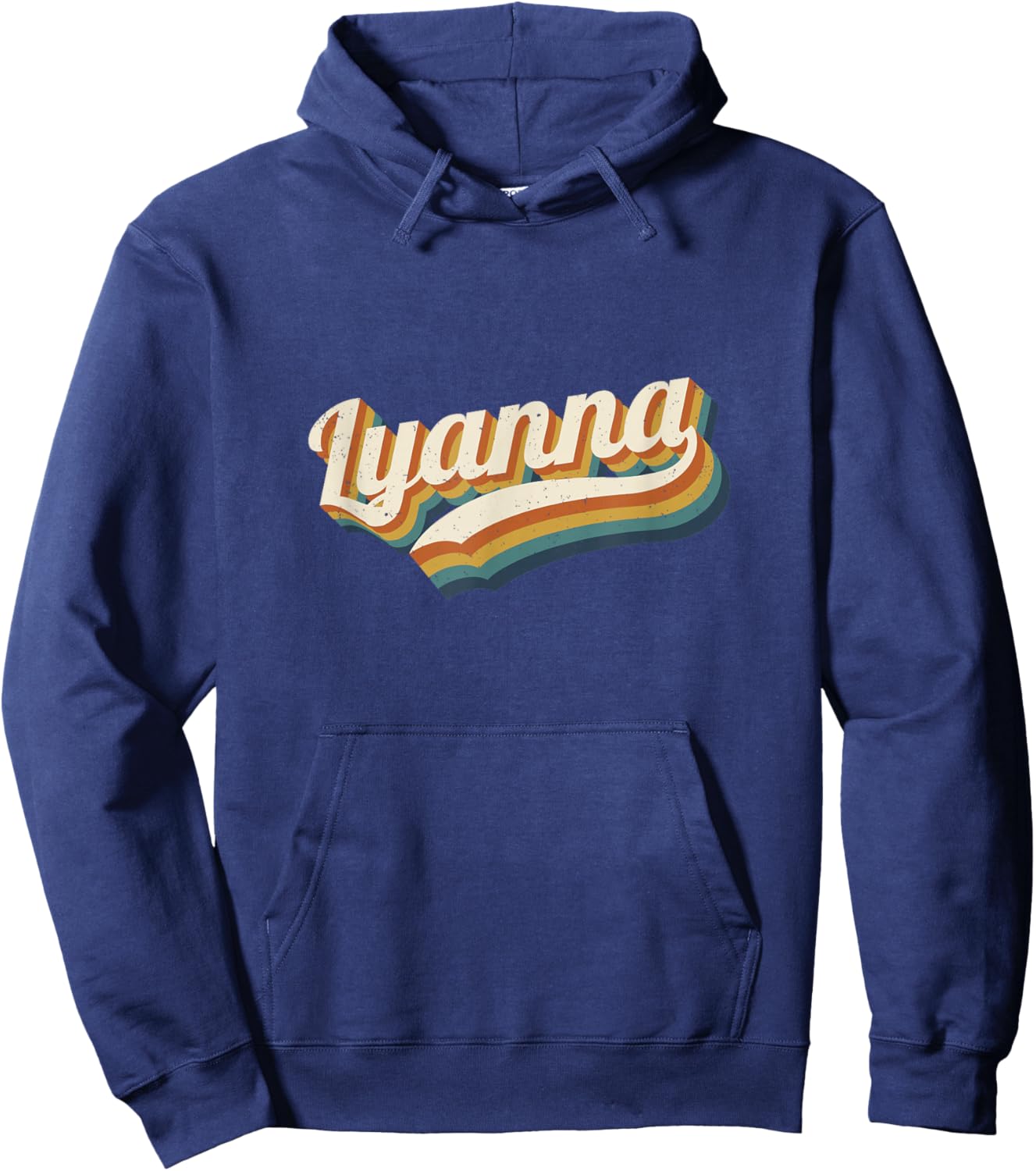 Vintage Lyanna Personalized Name Lyanna Hoodie - Hoodie | Navy