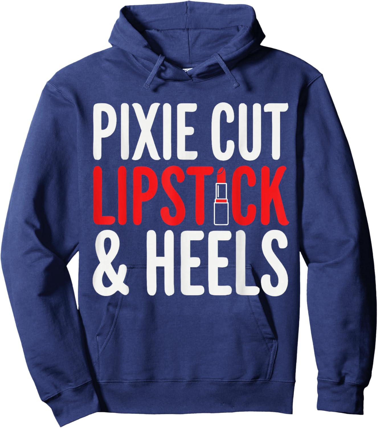 Pixie Cut Lipstick and Heels Hoodie - Hoodie | Navy