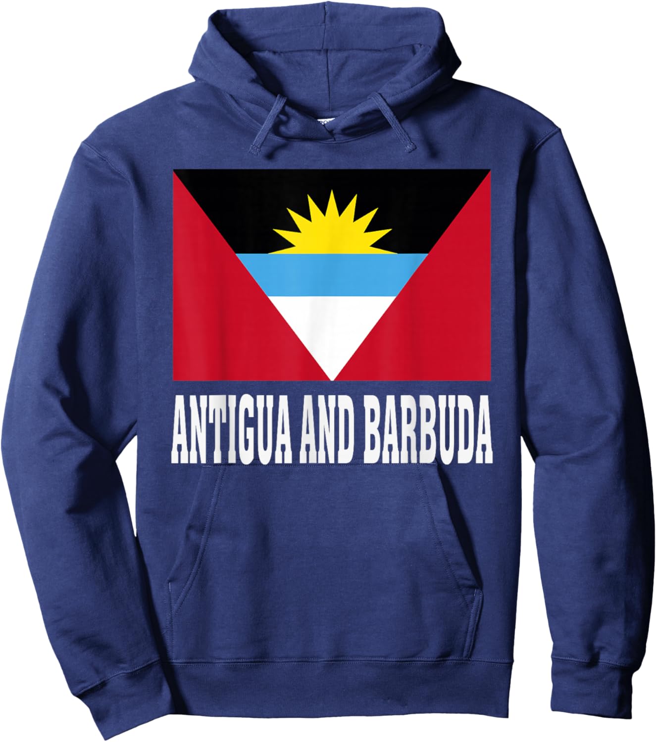 Antigua and Barbuda Flag Patriotic National Roots Souvenir Hoodie - Hoodie | Navy