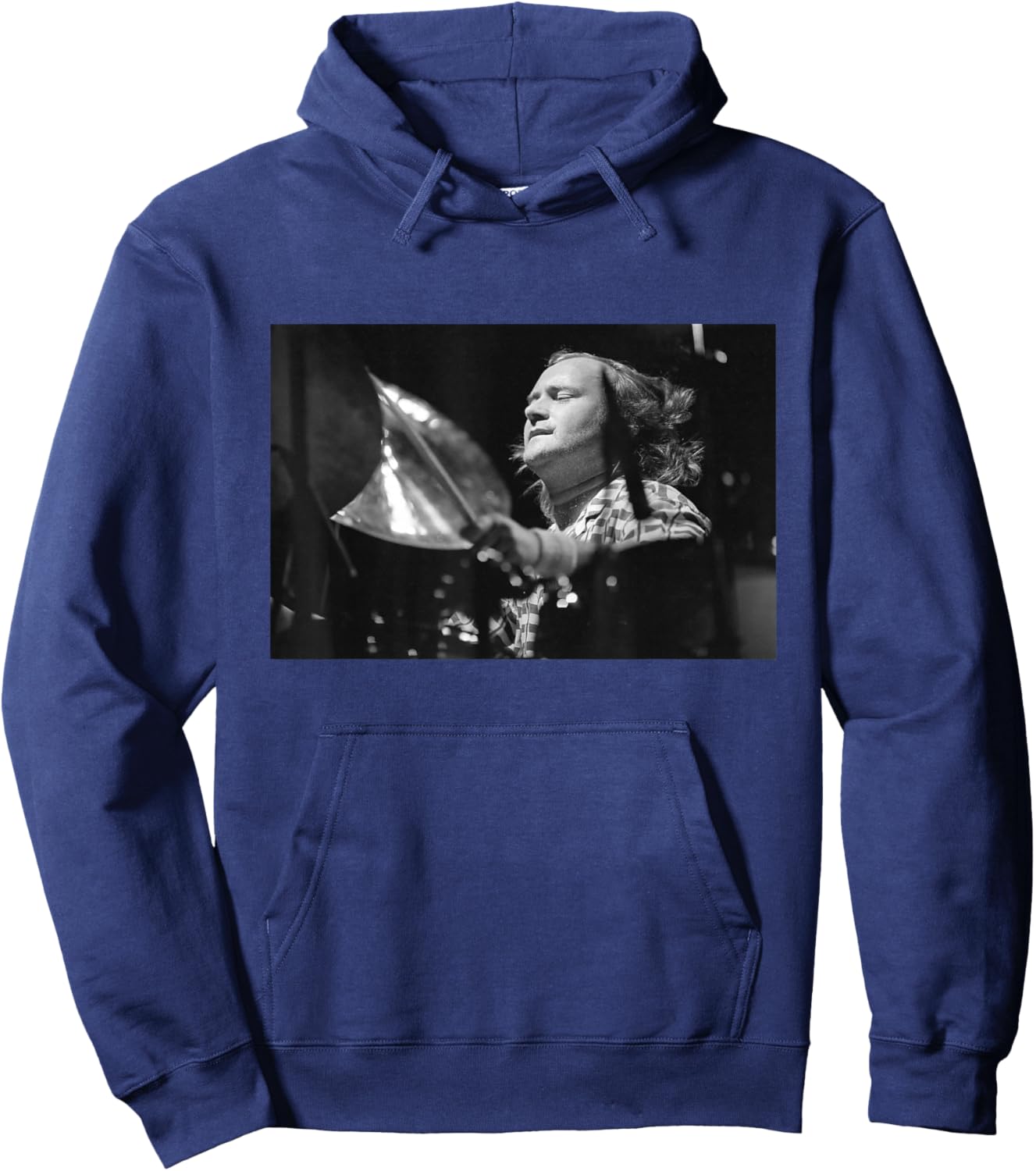 Phil Collins Drumming for Eric Clapton Birmingham NEC 1986 Hoodie - Hoodie | Navy