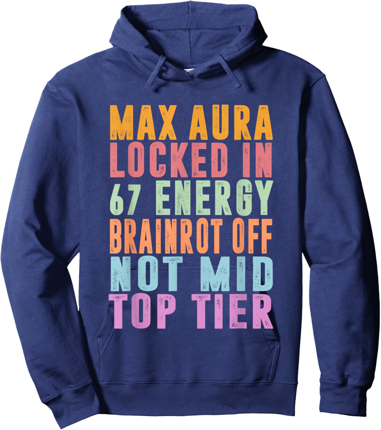 Test Day Bruh You Got This Max Aura Locked in 67 Energy Kids Hoodie - Hoodie | Navy
