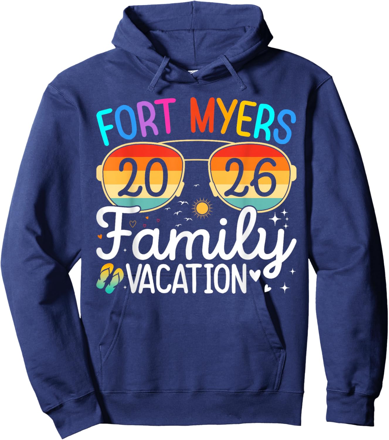 Fort Myers Beach Florida Family Vacation 2026 Summer Hoodie - Hoodie | Navy