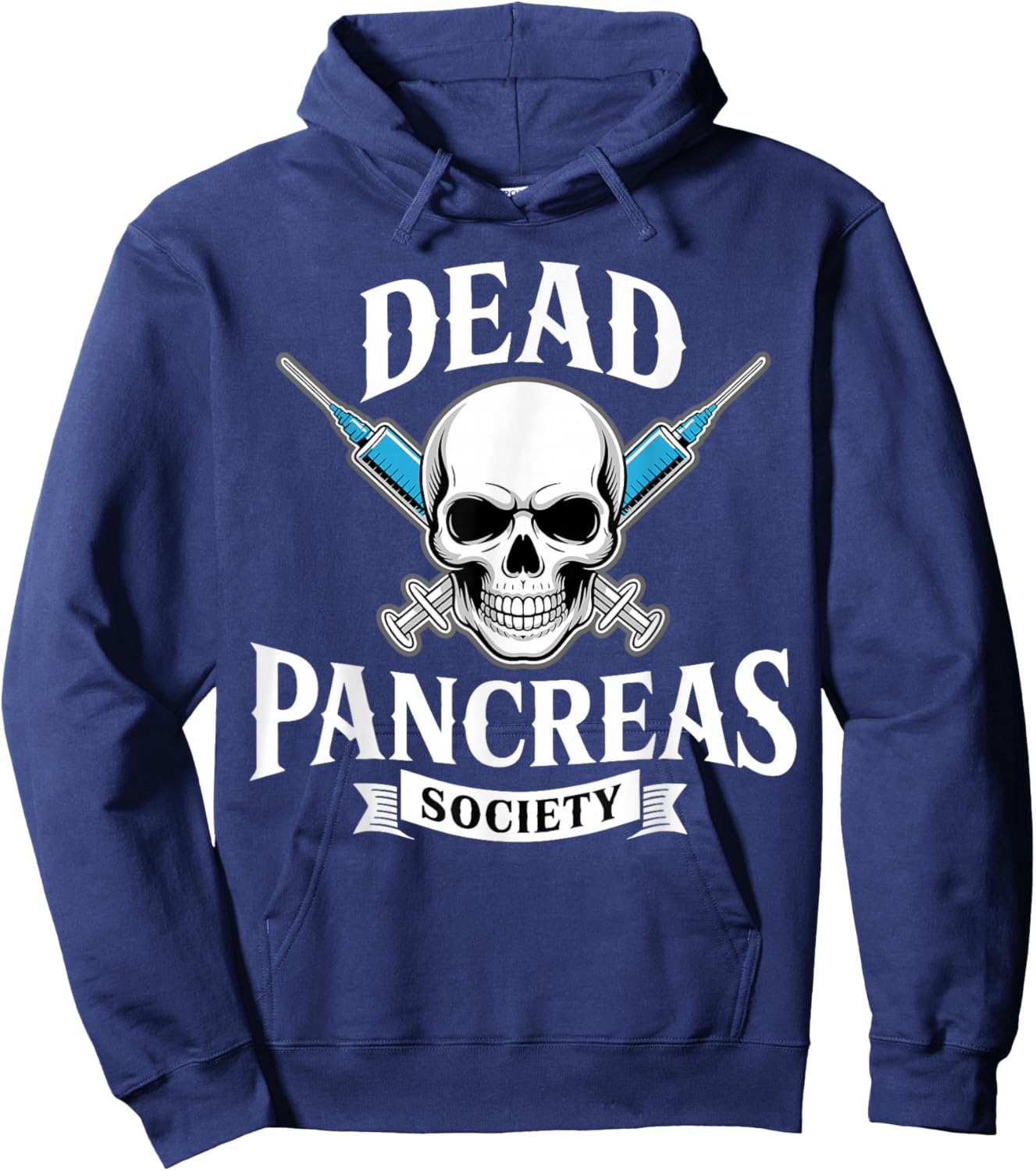 Dead Pancreas Society, Type One Diabetes Awareness, T1d Hoodie - Hoodie | Navy