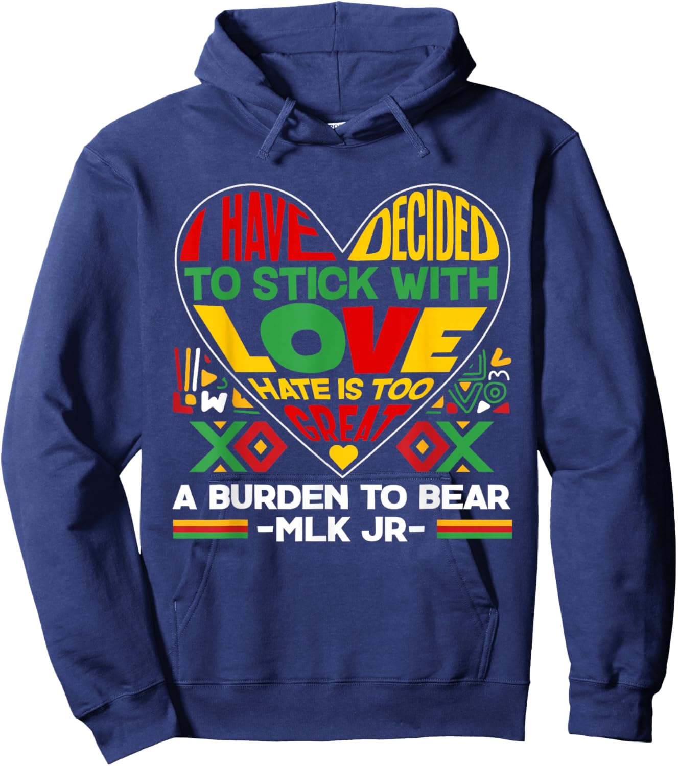 Black History Month Burden to Bear African Love Hoodie - Hoodie | Navy