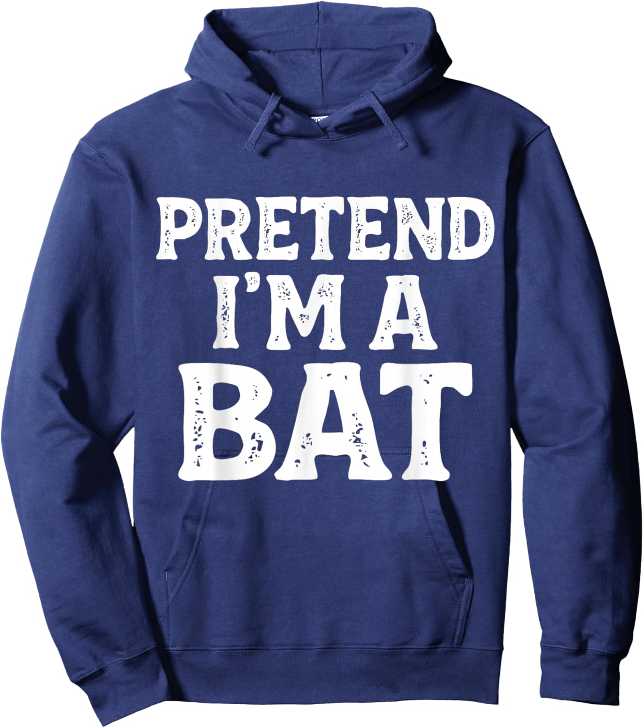 Pretend I'm A Bat Easy Lazy Funny Halloween Kids Mom Dad Hoodie - Hoodie | Navy