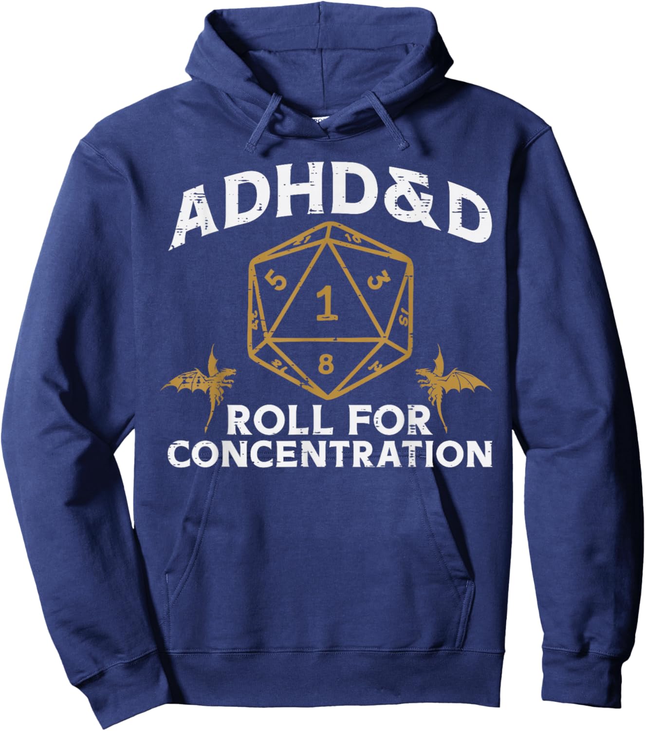 Gaming ADHD and D Funny Gamer Men Boys Kids Youth Hoodie - Hoodie | Navy