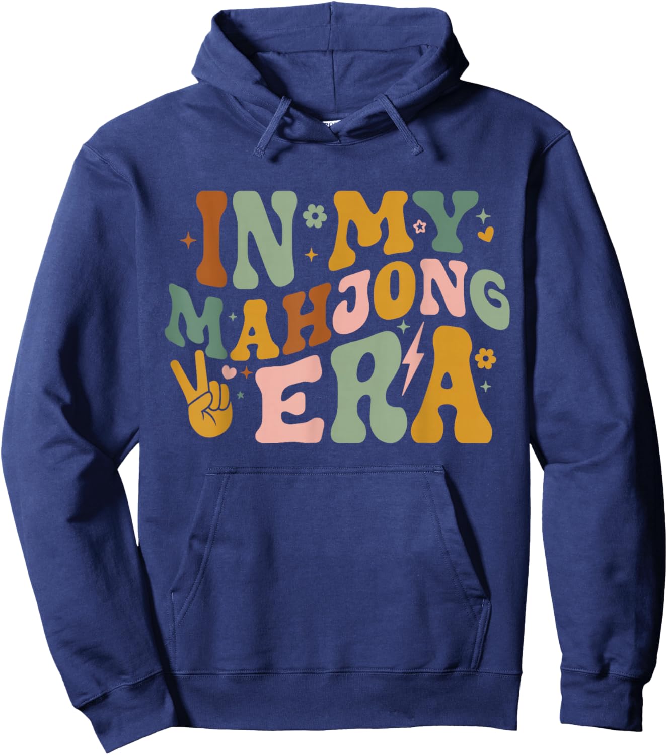 in My Mahjong Era Gambling Chinese Game Mah Jongg Tiles Hoodie - Hoodie | Navy