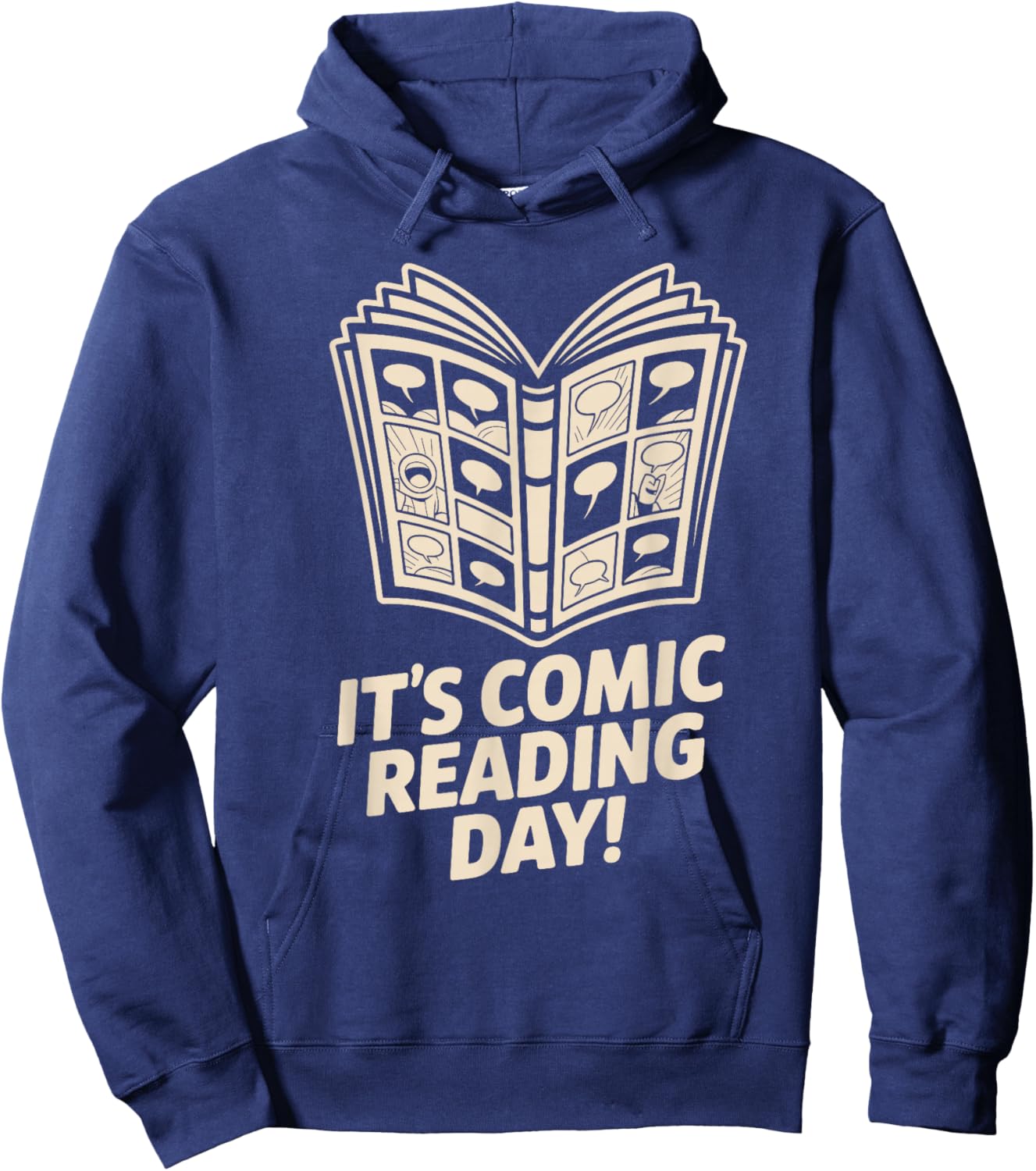 It’s Comic Reading Day Manga Cartoon Book Graphic Novel Hoodie - Hoodie | Navy