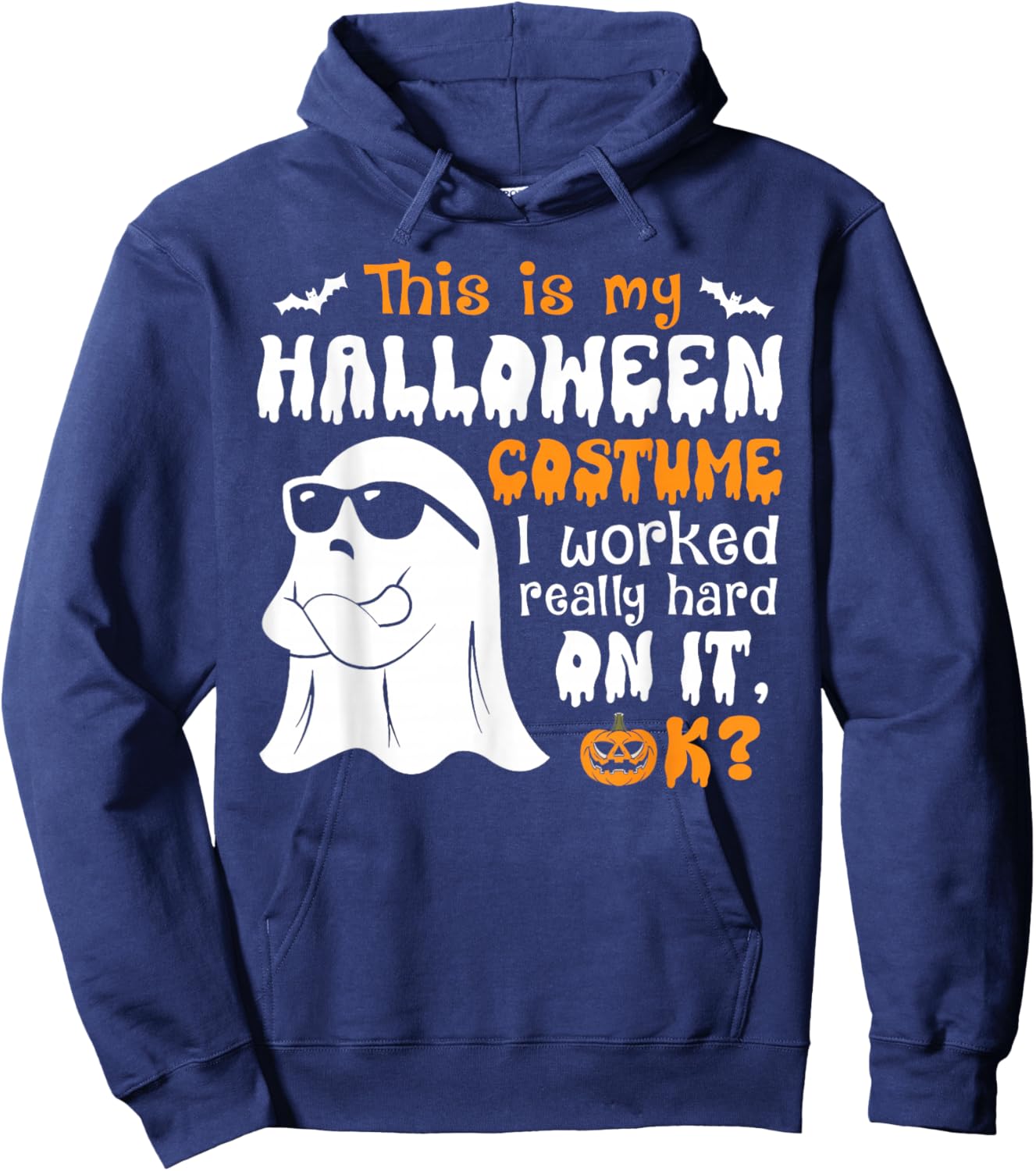Funny Easy This is My Halloween Costume DIY Last Minute Hoodie - Hoodie | Navy