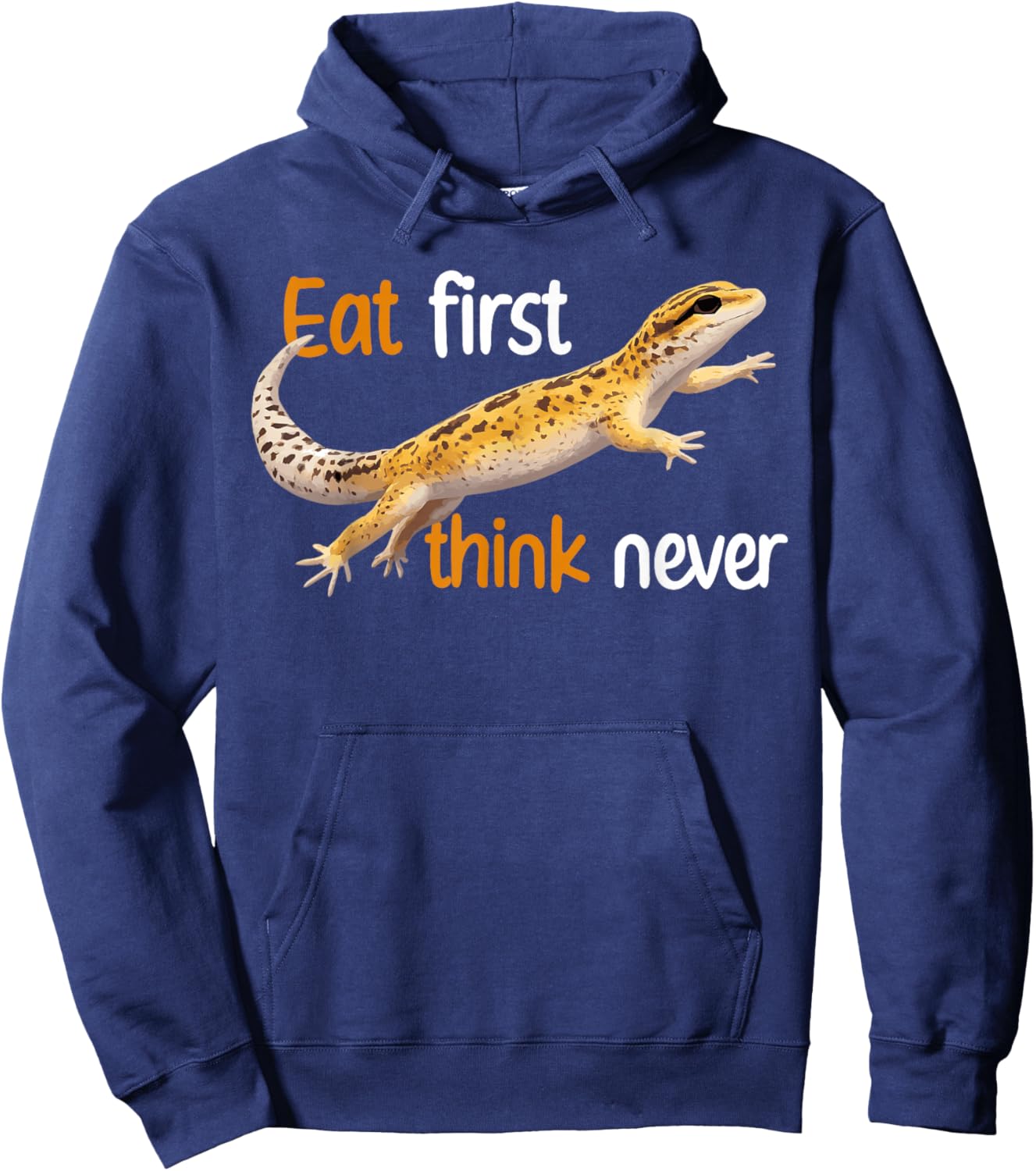 Eat First Leopard Gecko Owner Leopard Gecko Lover Hoodie - Hoodie | Navy