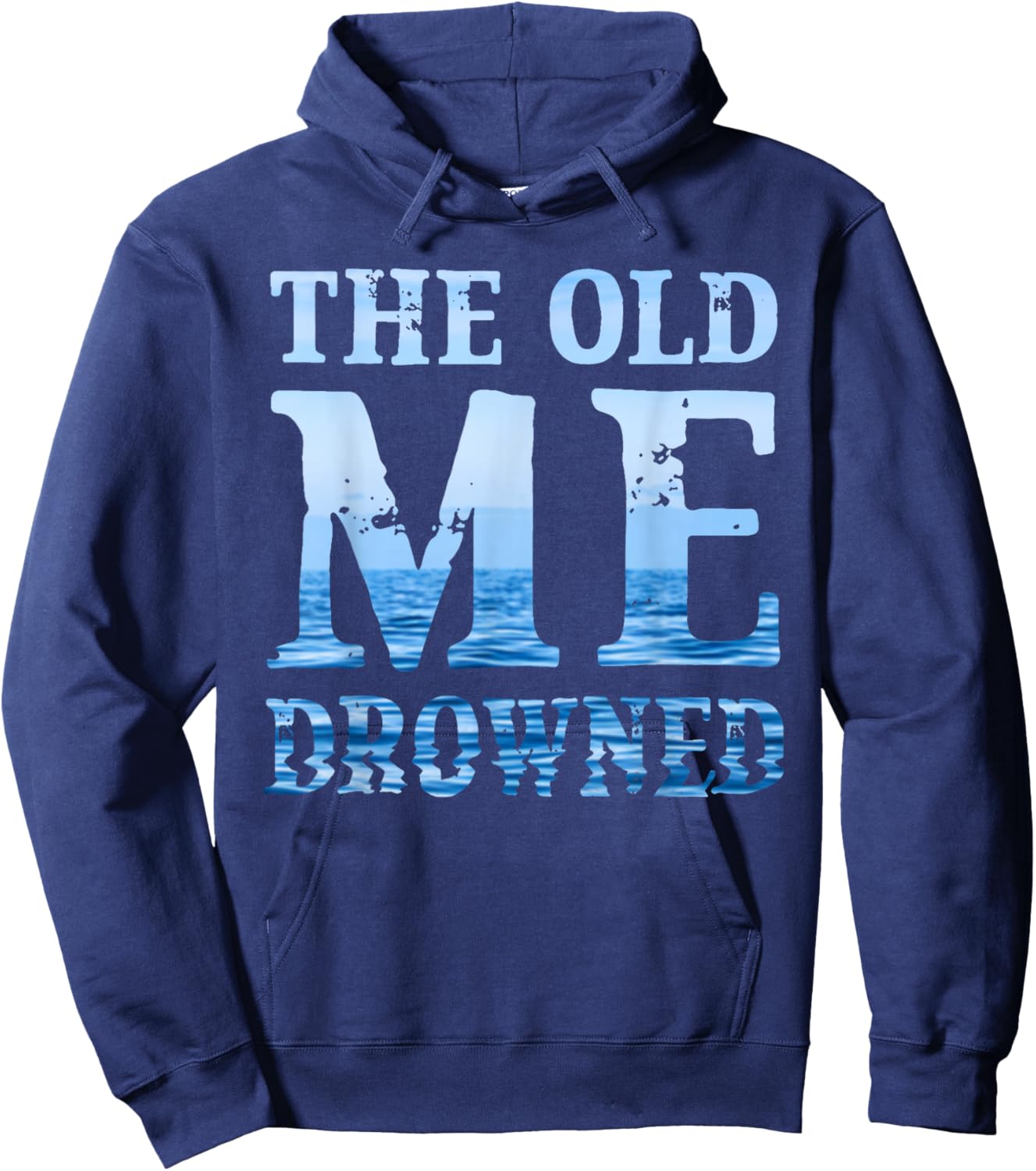 The Old Me Drowned Christian Baptism Reborn Faith Hoodie - Hoodie | Navy