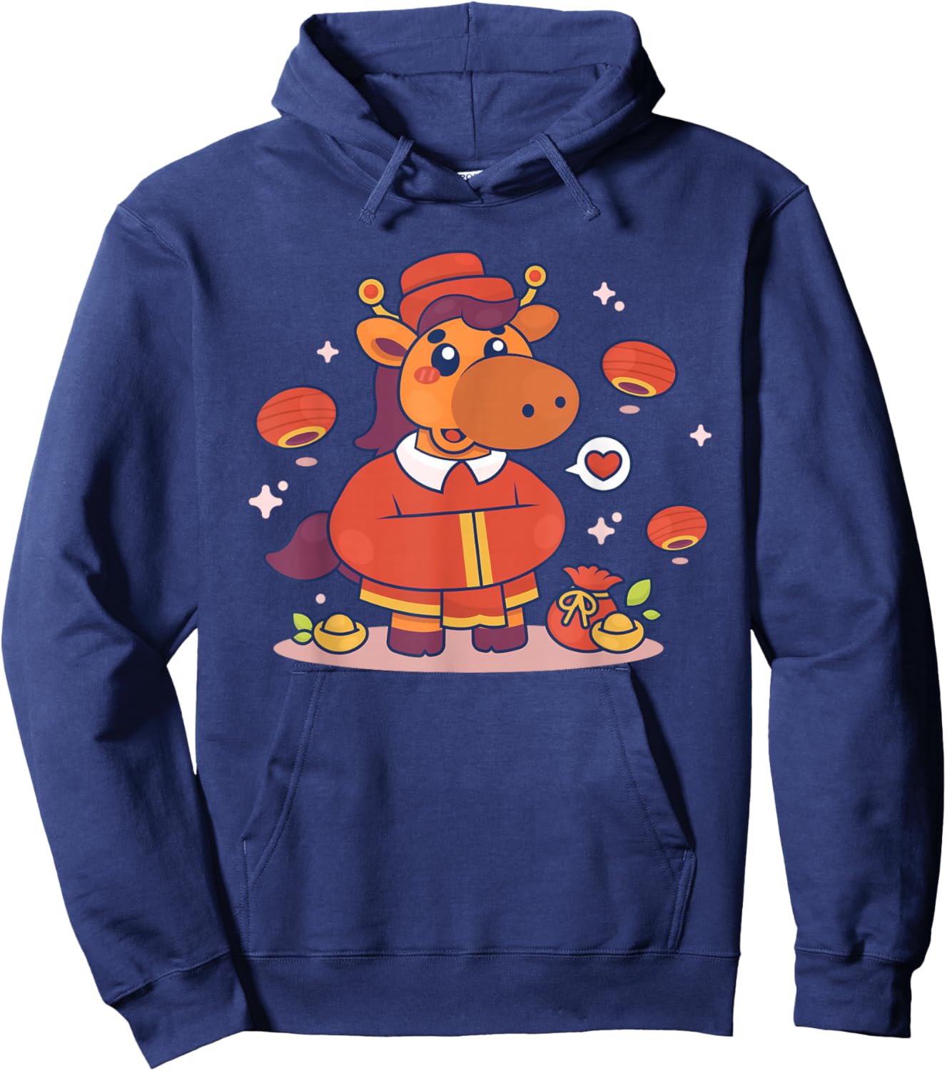 Year of The Horse Lunar Chinese New Year Zodiac Hoodie - Hoodie | Navy