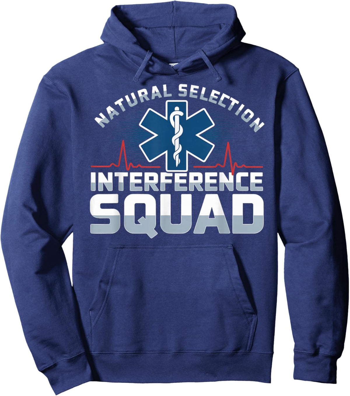 Funny Paramedic EMT Natural Selection Interference Squad Hoodie - Hoodie | Navy