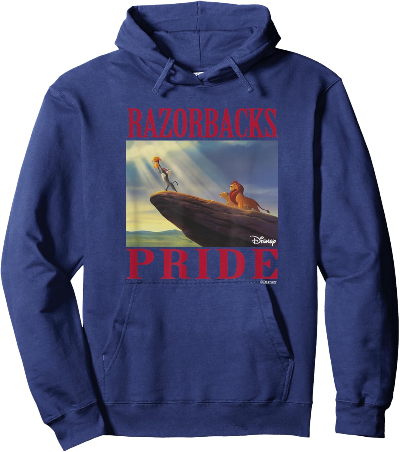 Arkansas Razorbacks Lion King Black Officially Licensed Hoodie - Hoodie | Navy
